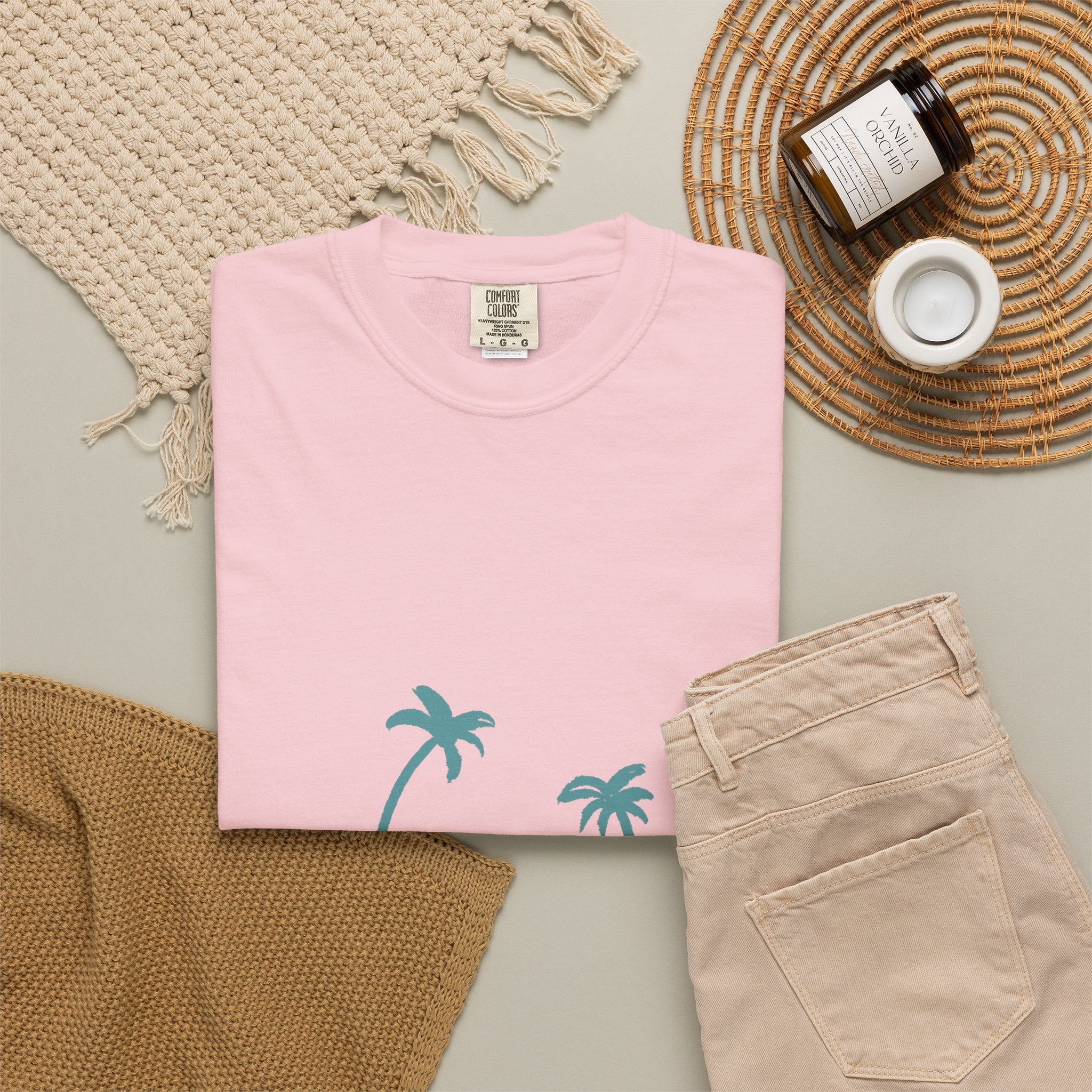 Holiday Palm Beach T-Shirt — Vintage Sunset Tropical Graphic