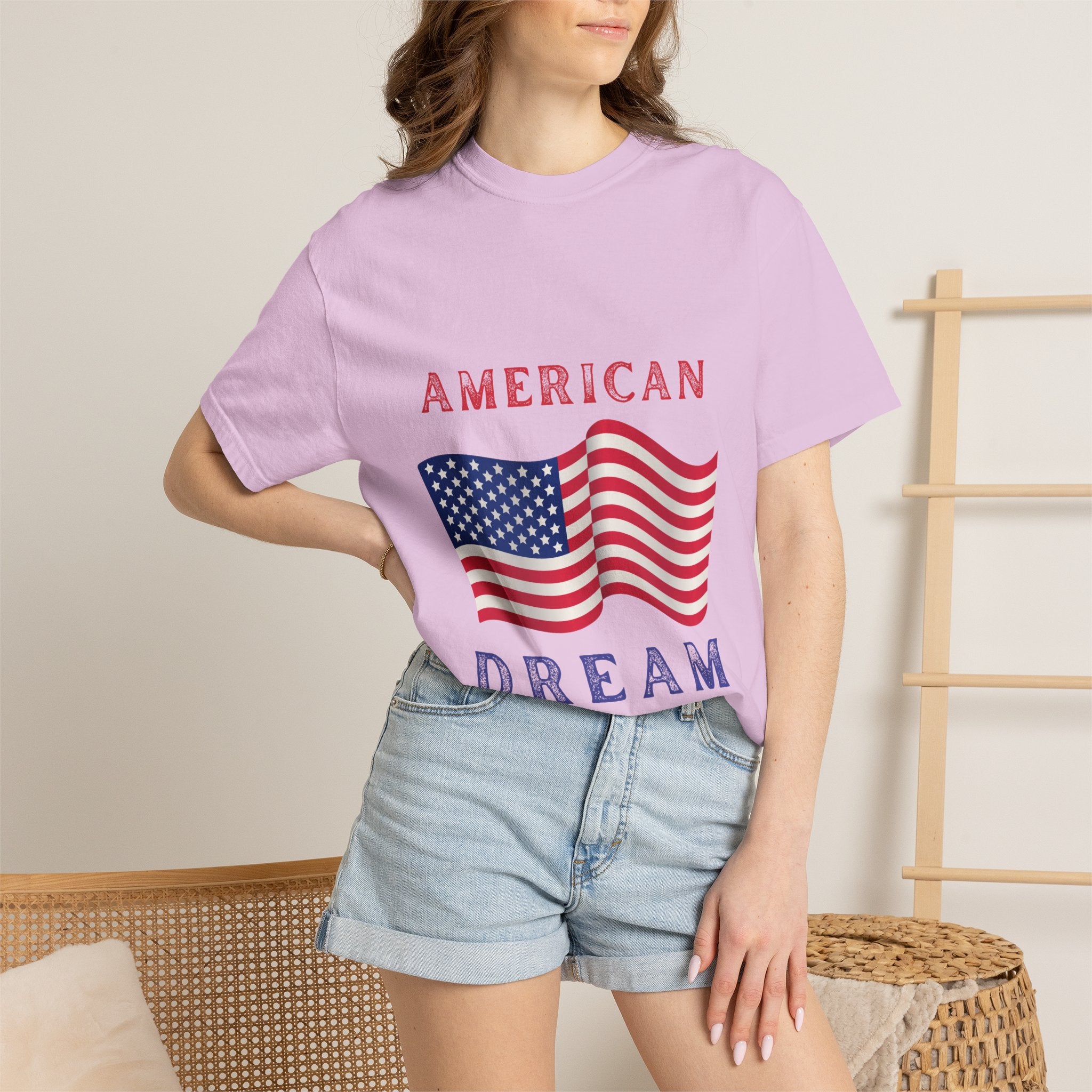 American Dream T-Shirt — Vintage Flag Graphic Tee for 4th of July & Patriotic Celebrations
