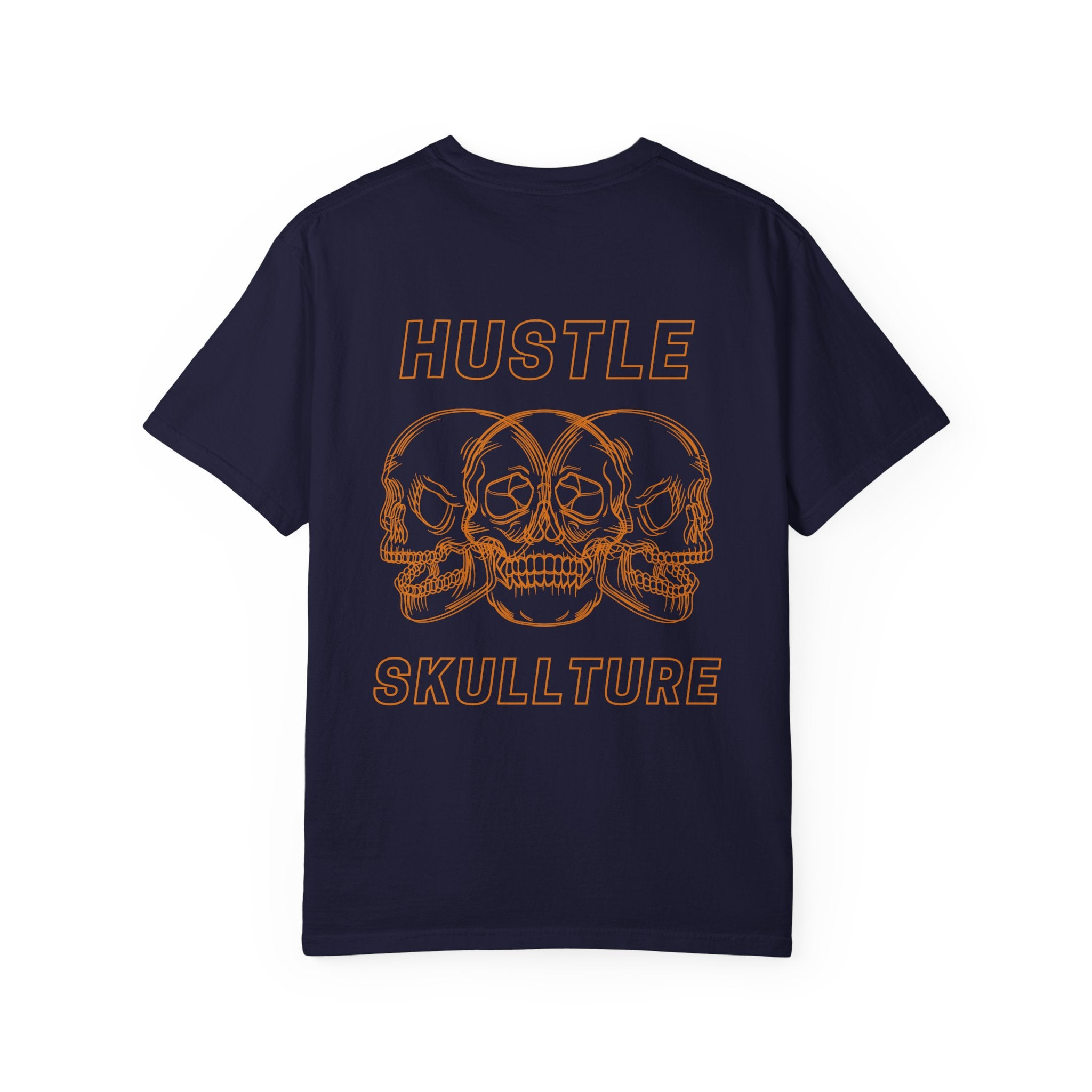 Hustle Skullture Tee — Vintage Skull Graphic T-Shirt for Streetwear & Edgy Style