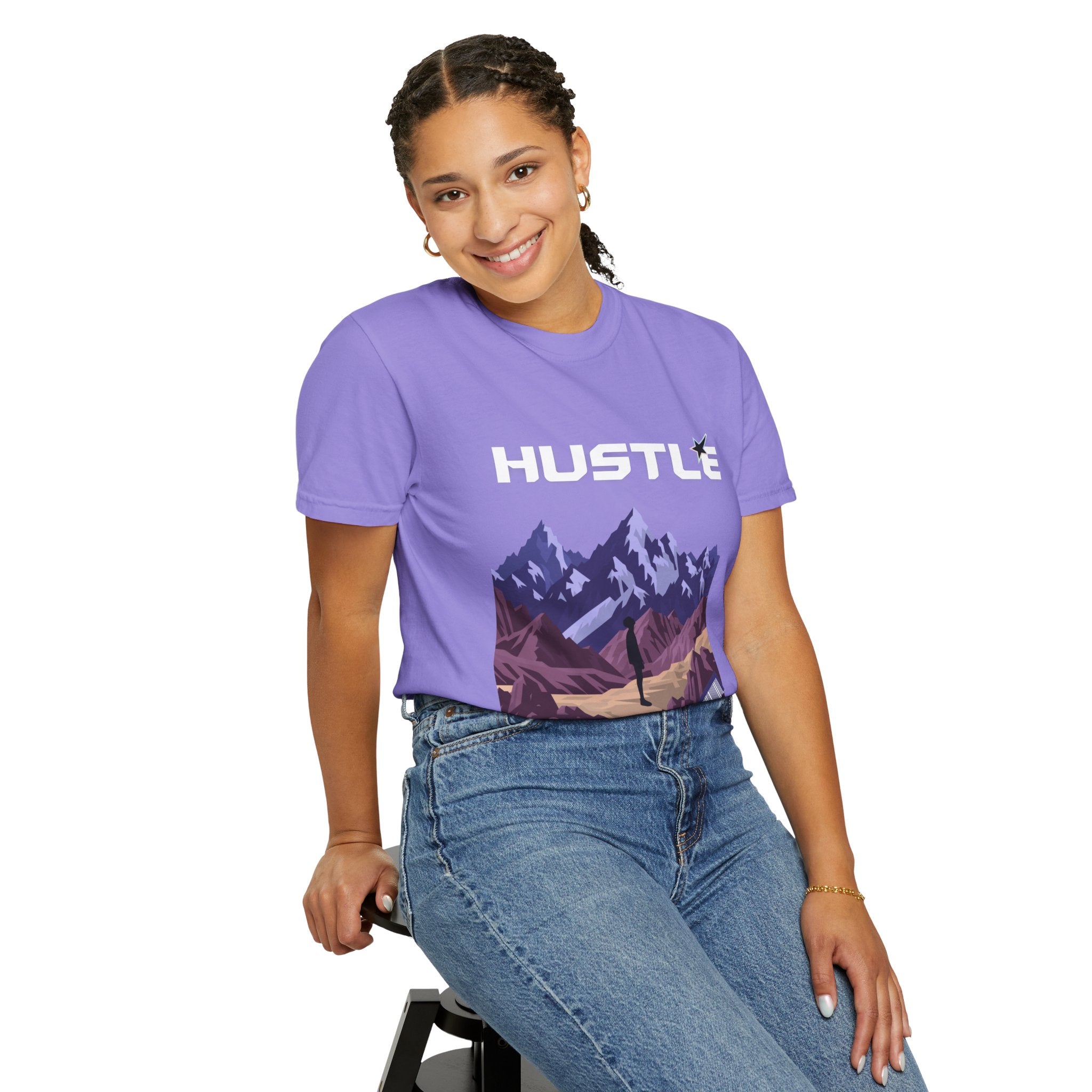 Hustle Mountain T-Shirt — Adventure Motivational Graphic Tee