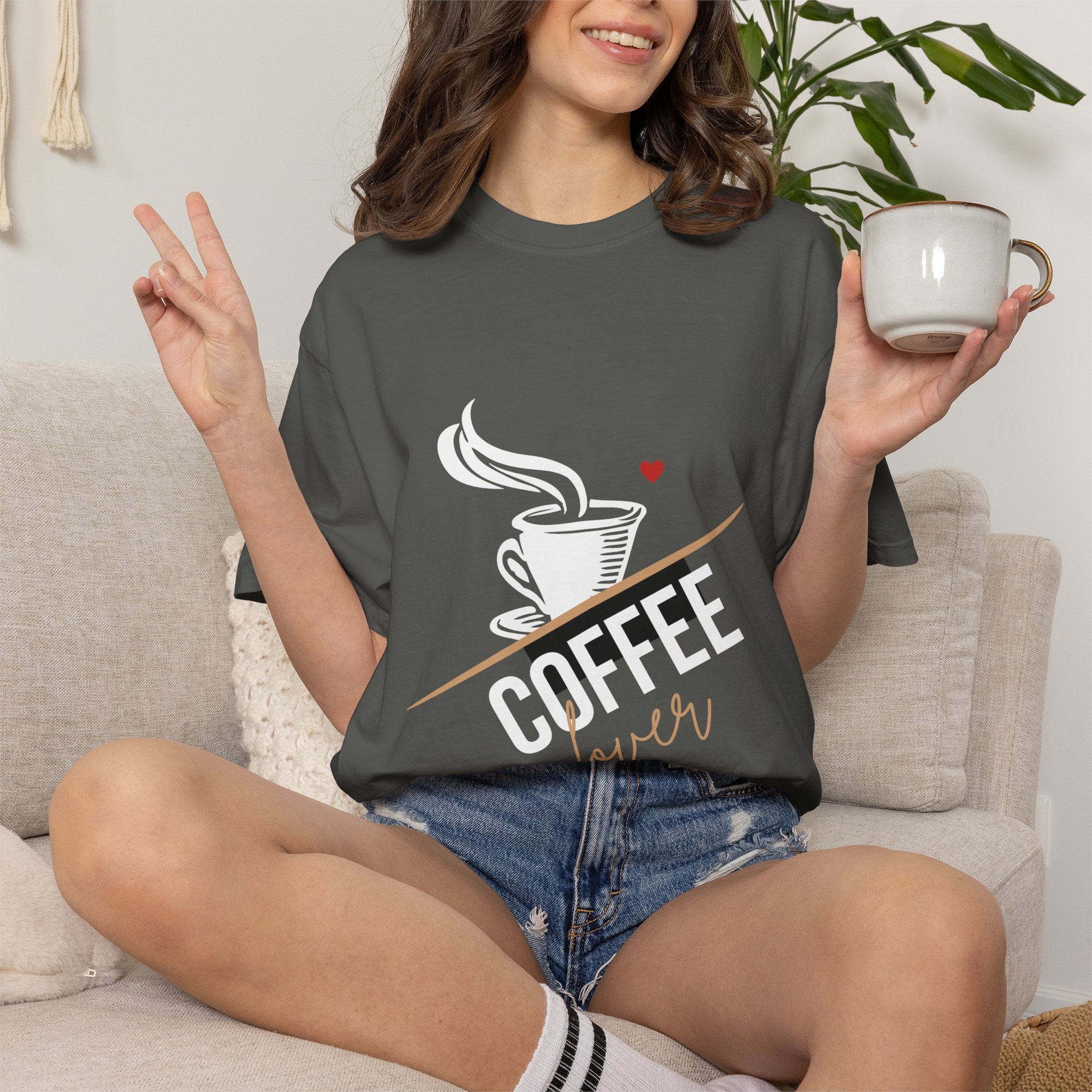 Coffee Lover T‑Shirt — Steaming Cup Graphic Tee