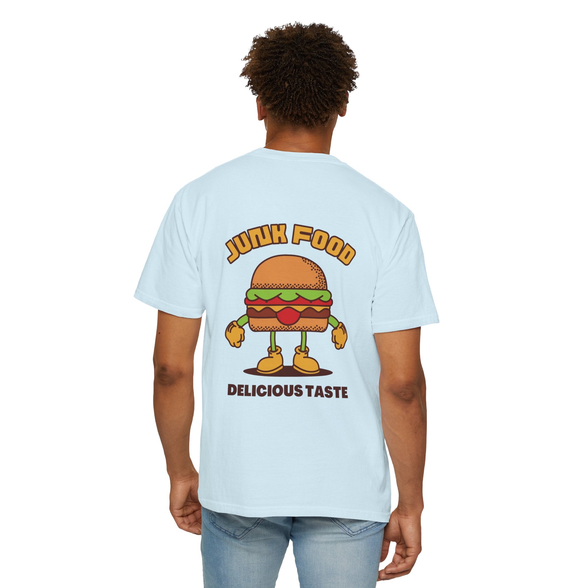 Junk Food Burger T-Shirt — Cute Retro ‘Delicious Taste’ Graphic Tee