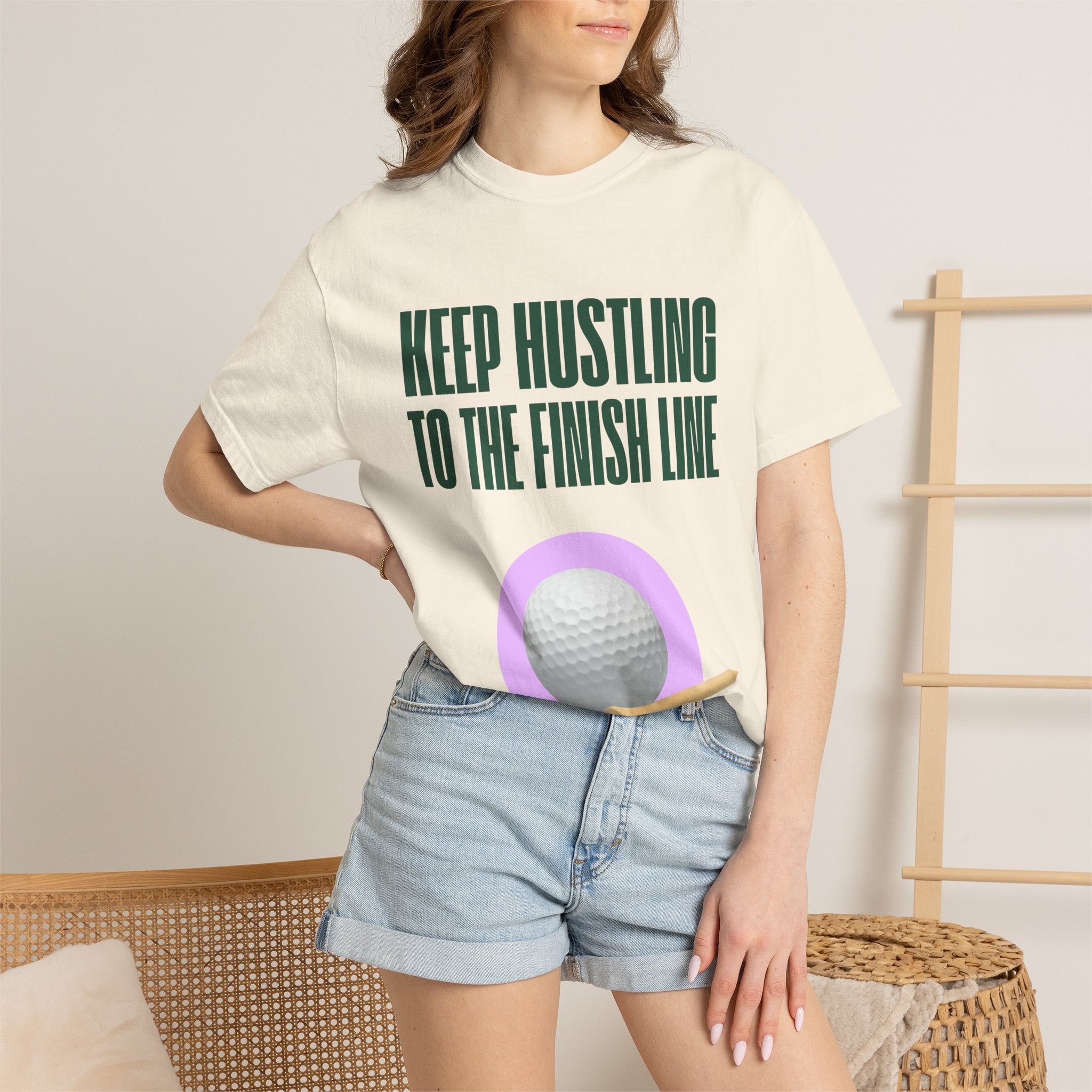 Keep Hustling to the Finish Line Golf T‑Shirt