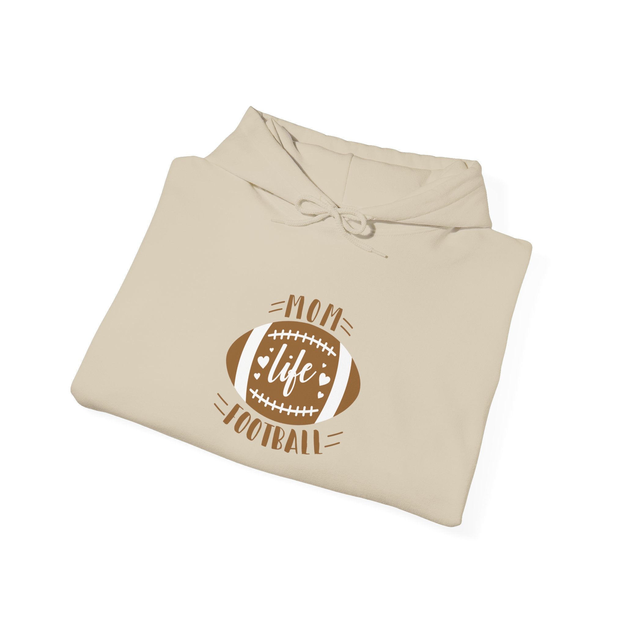 Football Mom Hoodie - "Mom Life Football" Pullover for Game Day