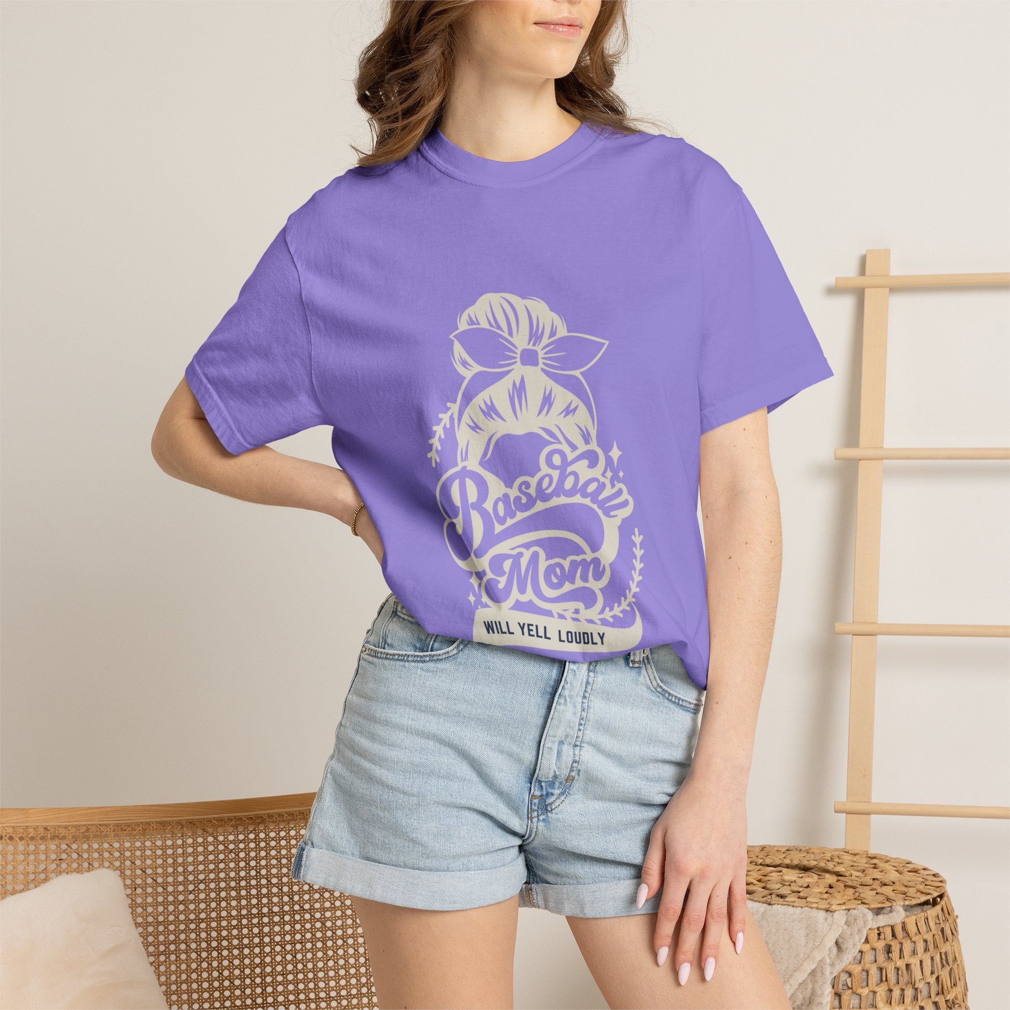 Baseball Mom T-Shirt — 'Baseball Mom Will Yell Loudly' Graphic Tee