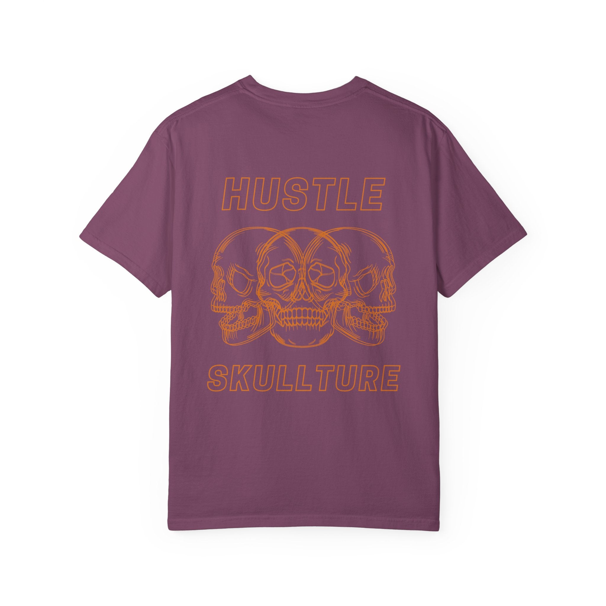 Hustle Skullture Tee — Vintage Skull Graphic T-Shirt for Streetwear & Edgy Style