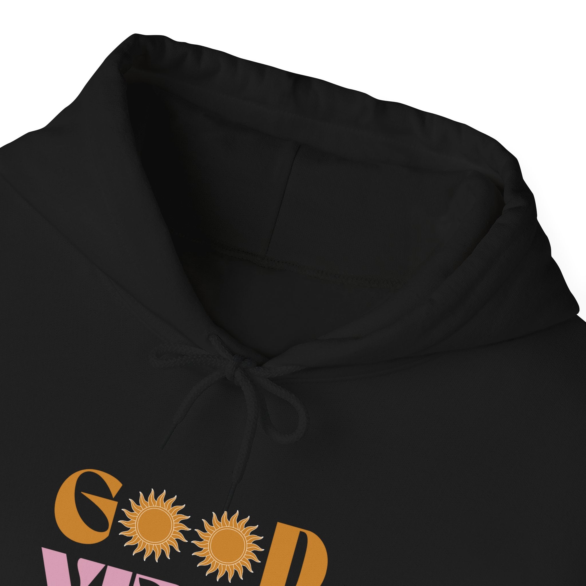 Good Vibes Hoodie — Retro Sun Graphic Pullover