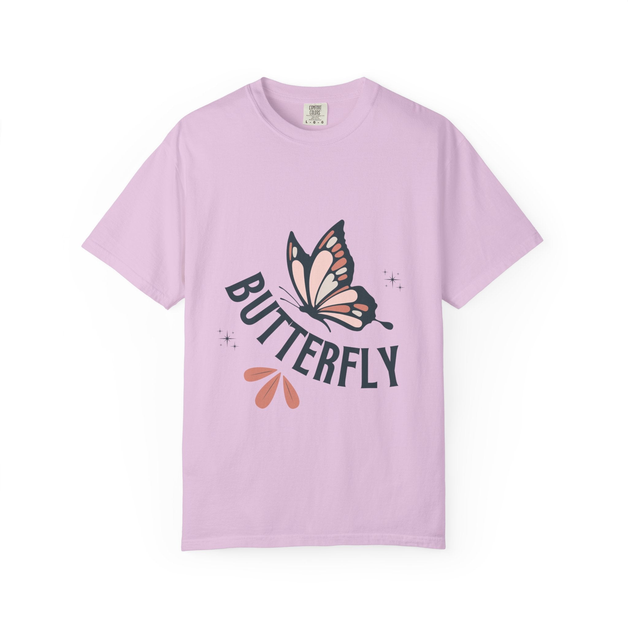 Butterfly Graphic T-Shirt — Pink Monarch Floral Tee
