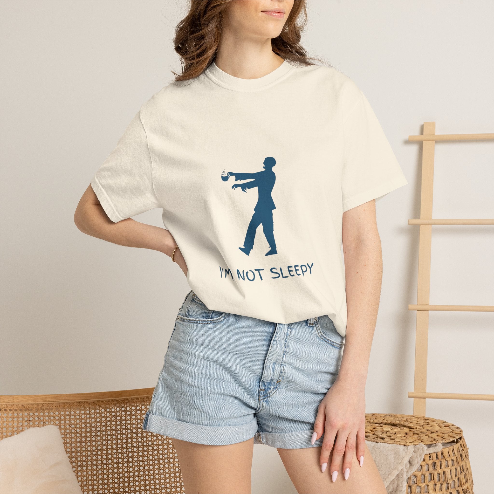 Zombie Silhouette T-Shirt — "I’m Not Sleepy" Funny Halloween Tee
