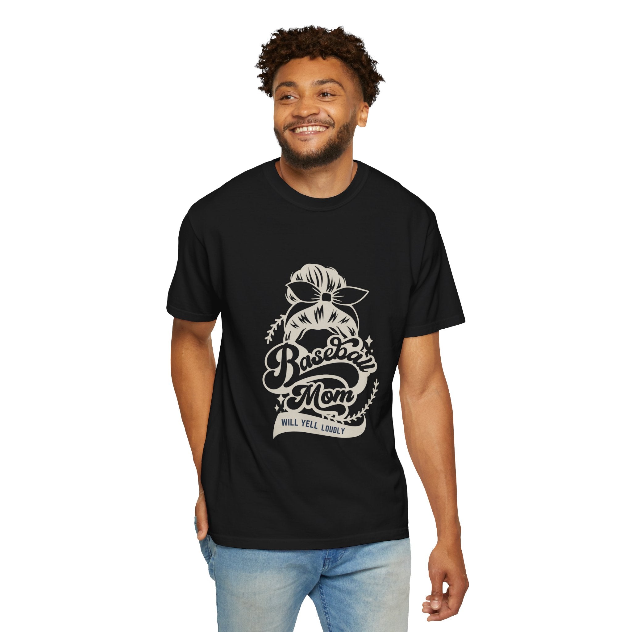 Baseball Mom T-Shirt — 'Baseball Mom Will Yell Loudly' Graphic Tee