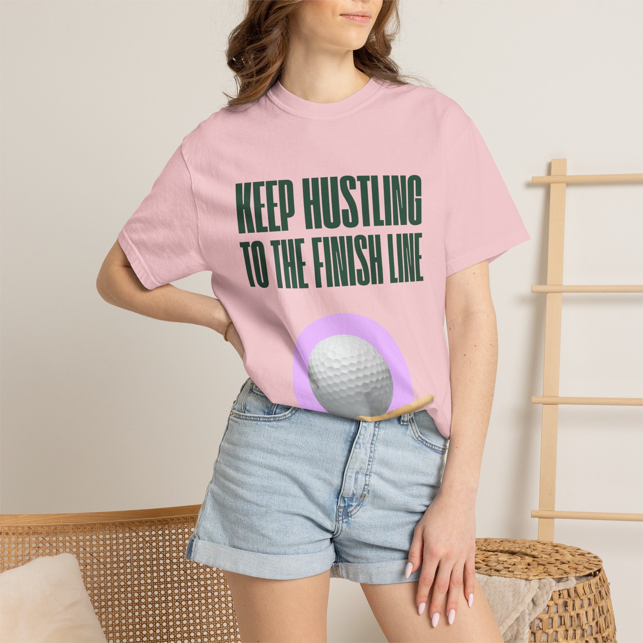 Keep Hustling to the Finish Line Golf T‑Shirt