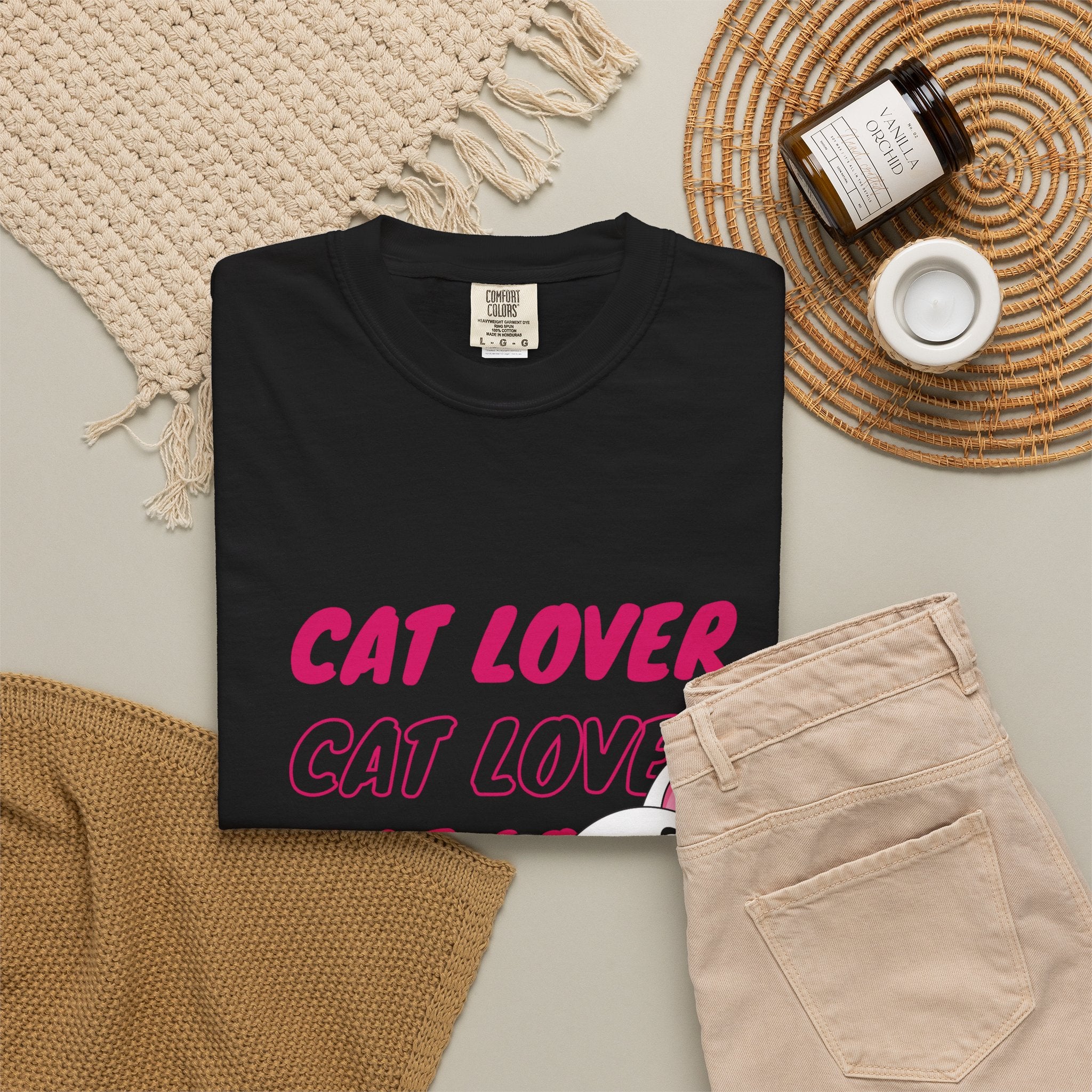 Cat Lover T-Shirt — Cute White Kitten Graphic Tee for Cat Moms & Fans