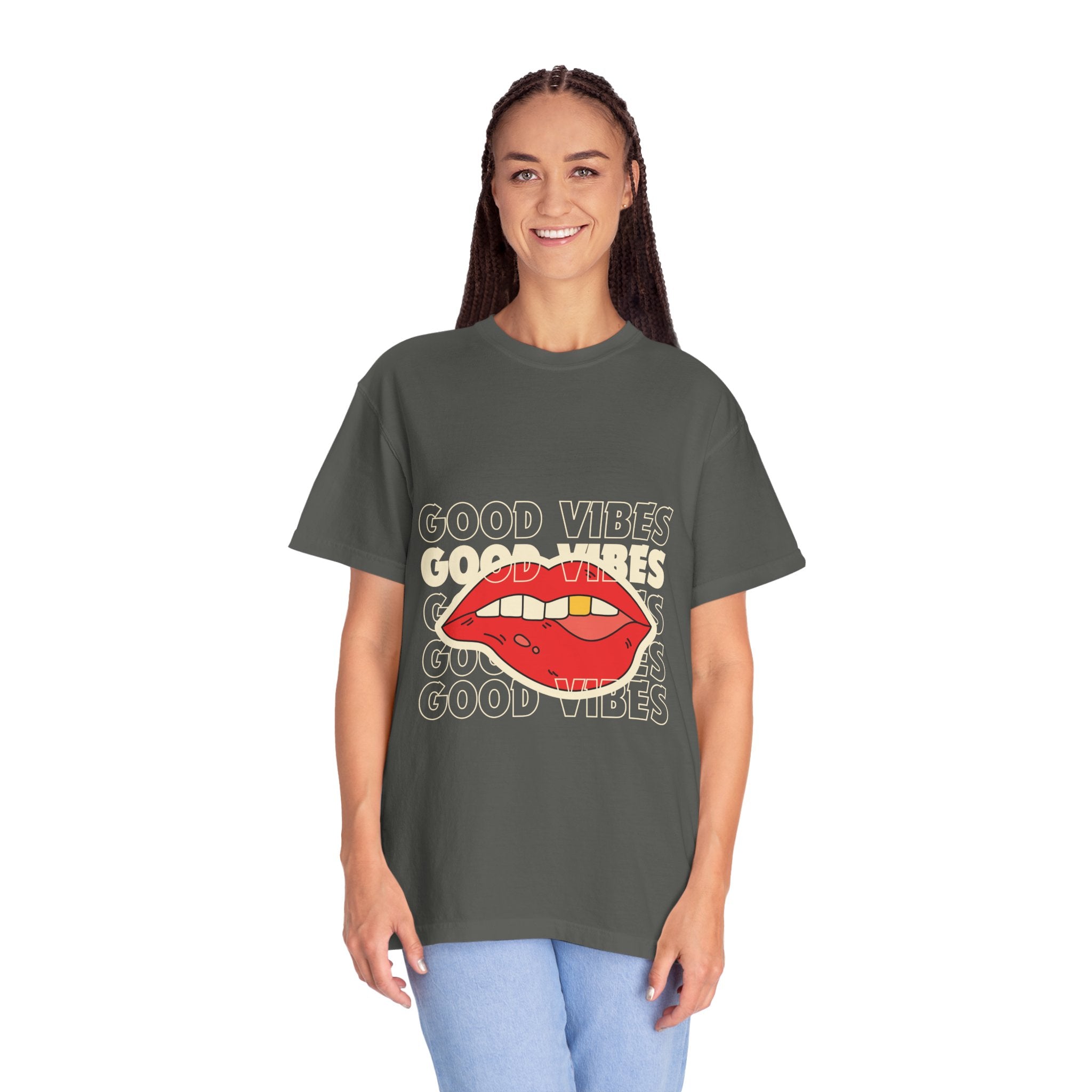 Good Vibes Lip Graphic T-Shirt