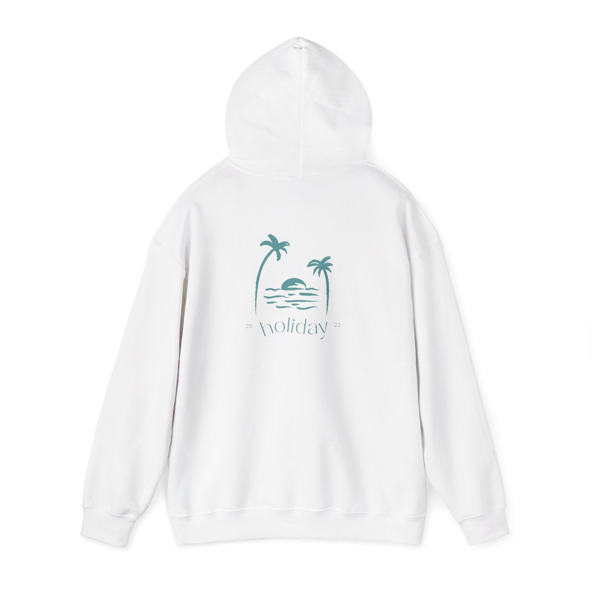 Sunset Palms Hoodie – Coastal 'Woke Up' Beach Sweatshirt