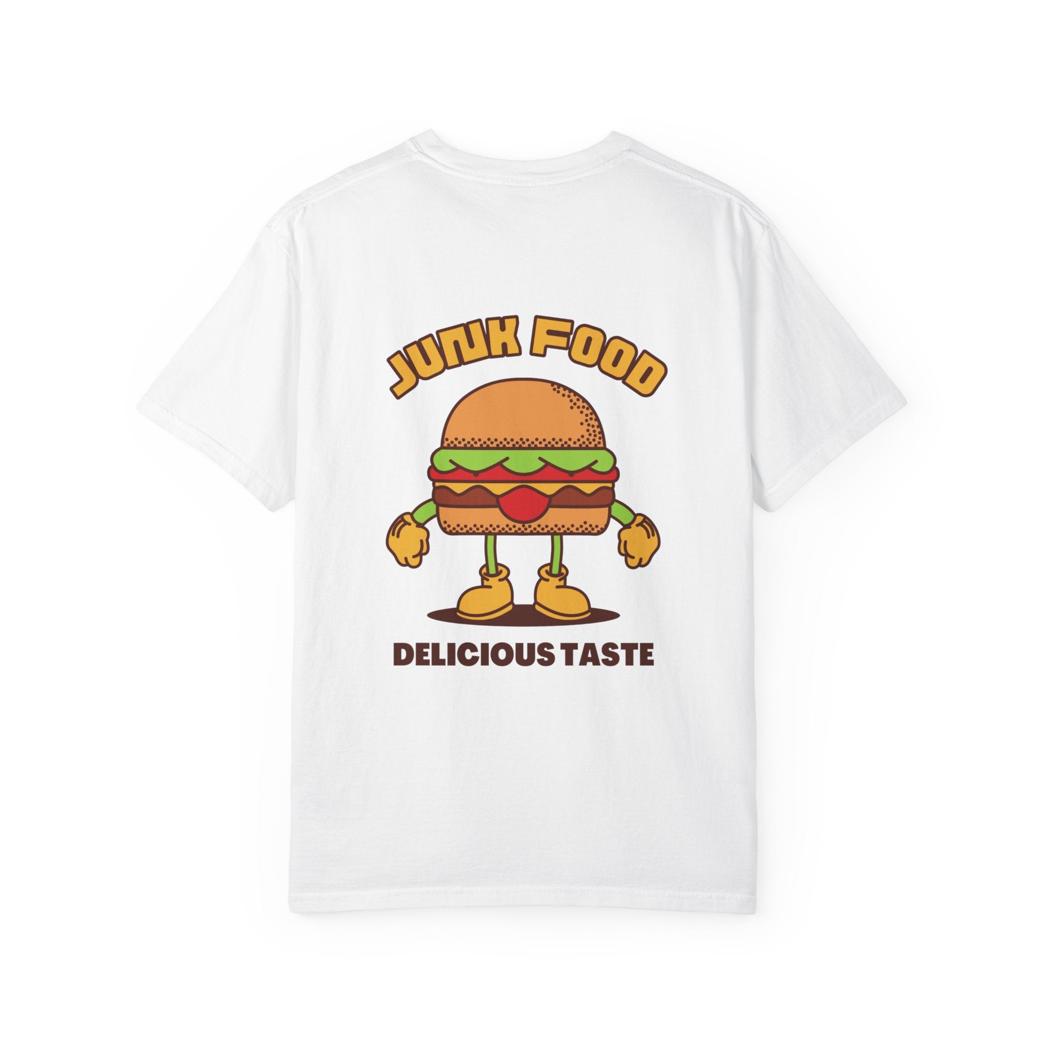 Junk Food Burger T-Shirt — Cute Retro ‘Delicious Taste’ Graphic Tee