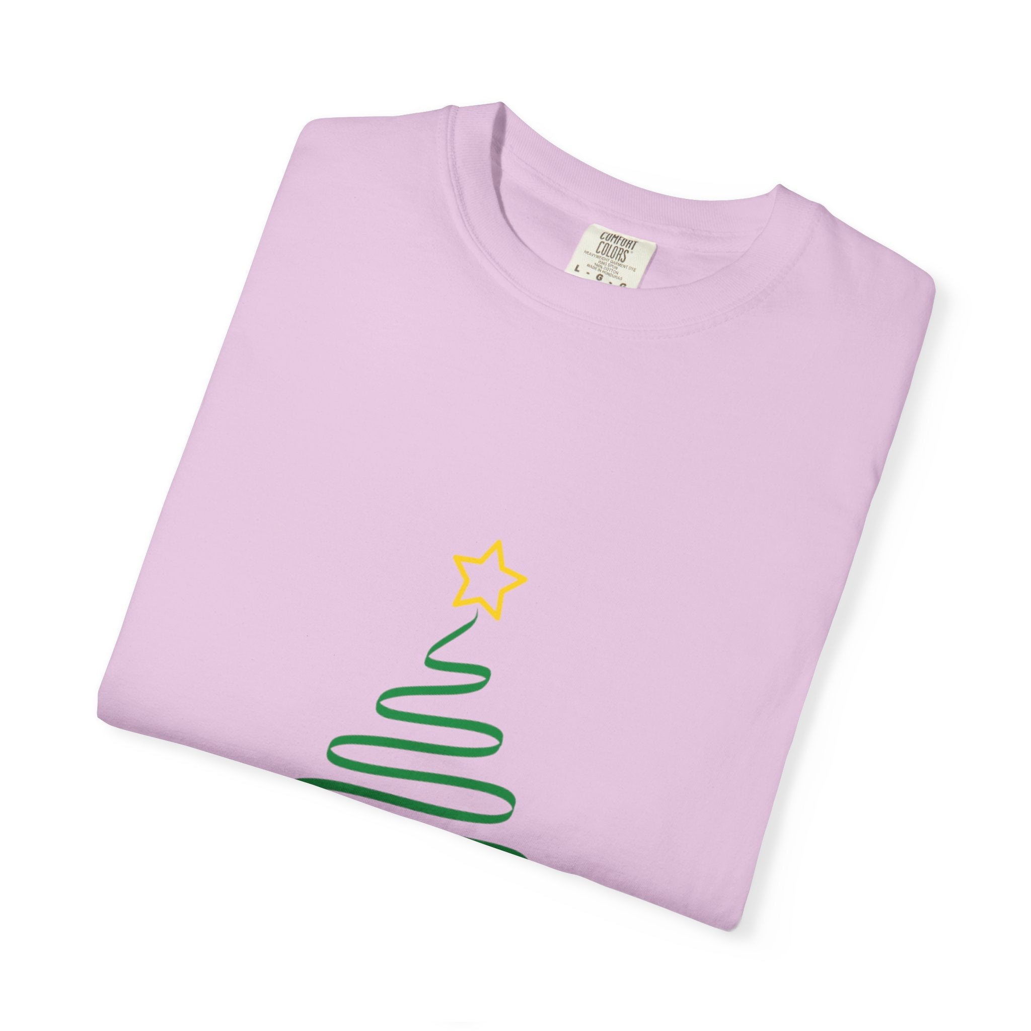 Holiday Spiral Christmas Tree T-Shirt — "Happy Holidays" Minimalist Graphic