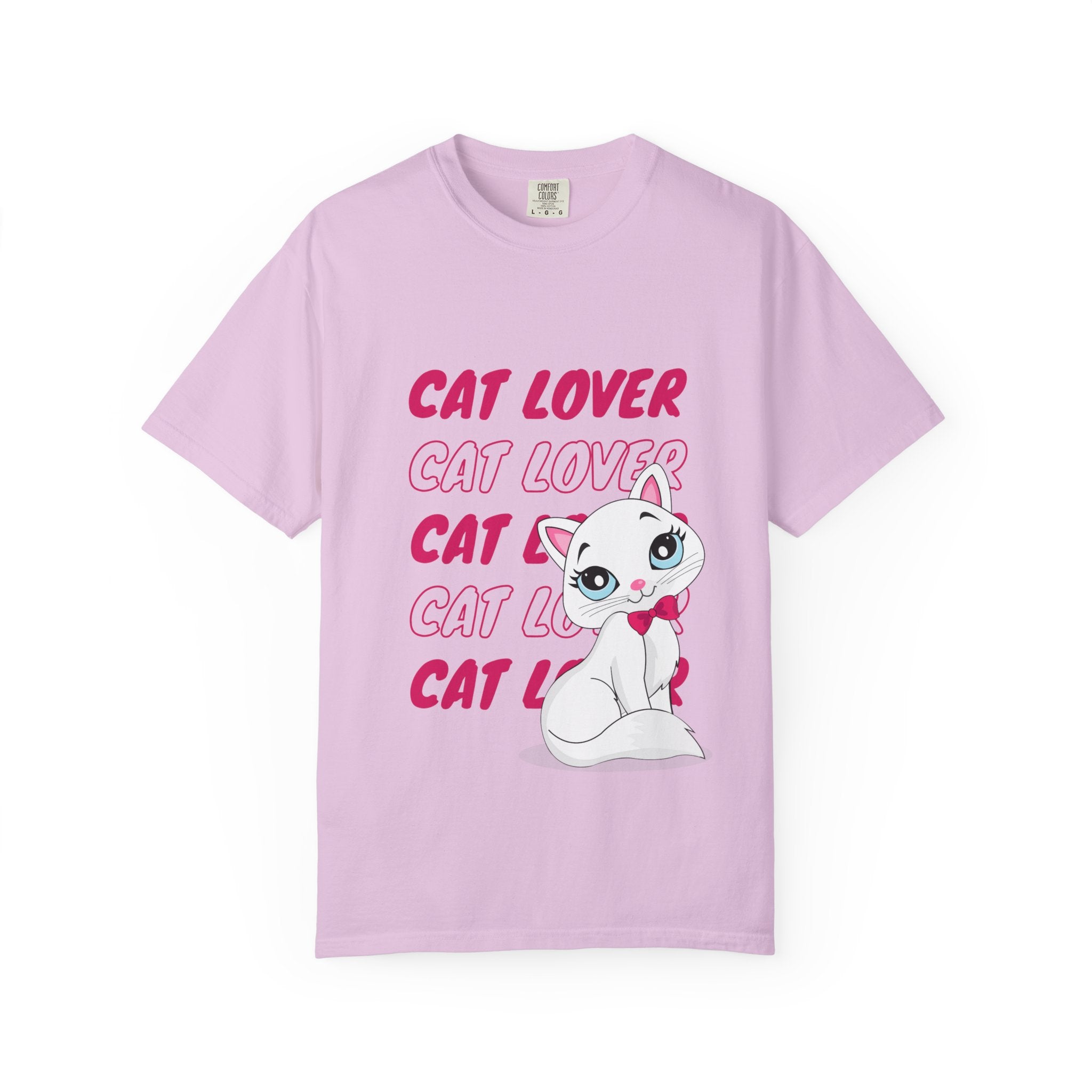 Cat Lover T-Shirt — Cute White Kitten Graphic Tee for Cat Moms & Fans