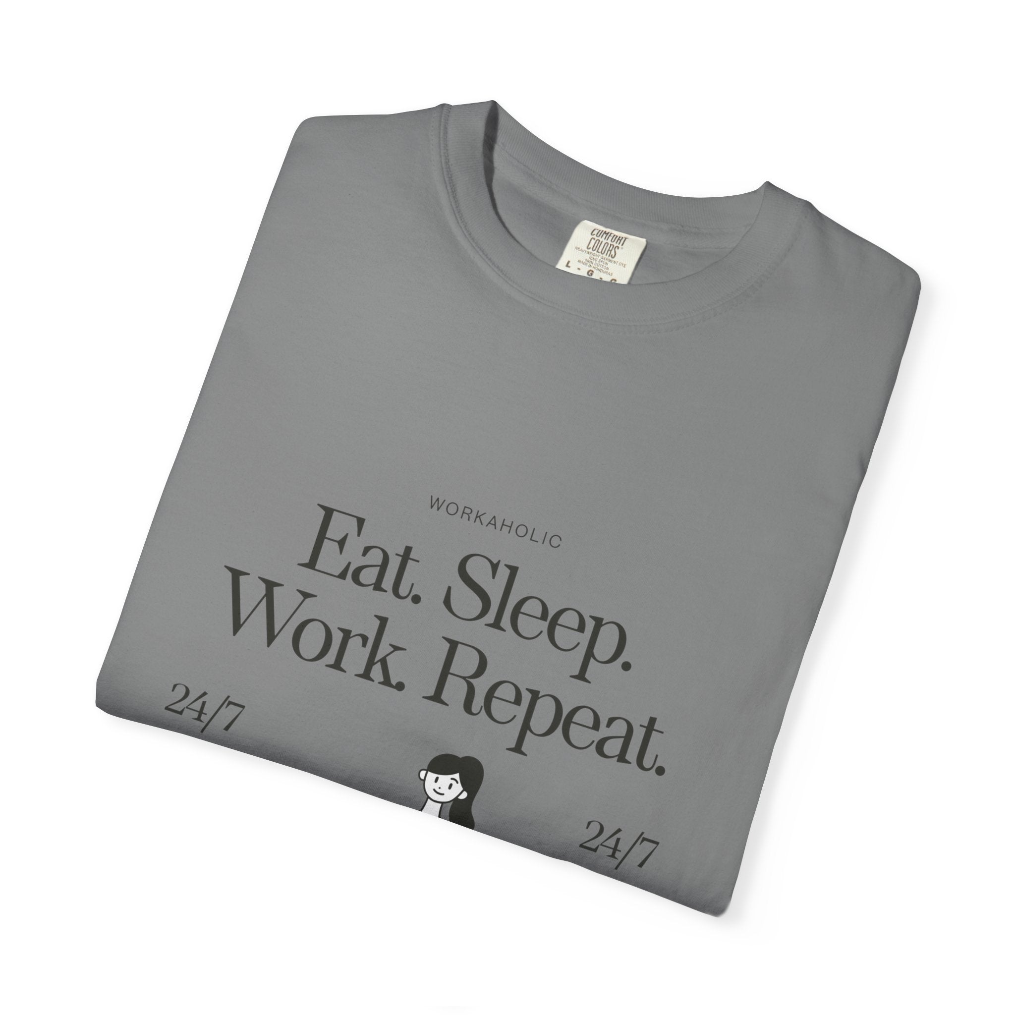 Eat. Sleep. Work. Repeat. Tee — Minimalist Remote Work Graphic T-Shirt