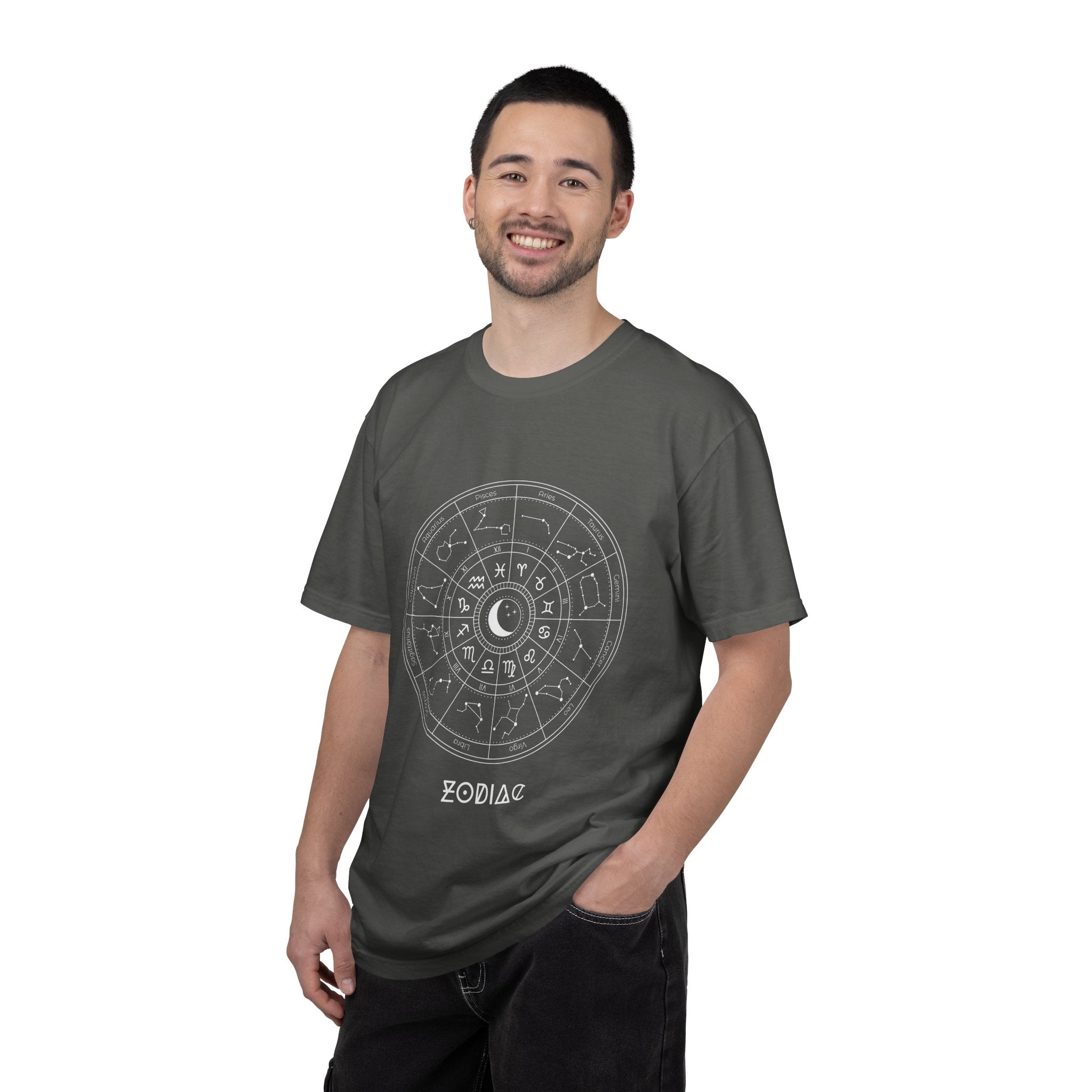 Zodiac Wheel T-Shirt — Astrological Moon & Signs Graphic Tee