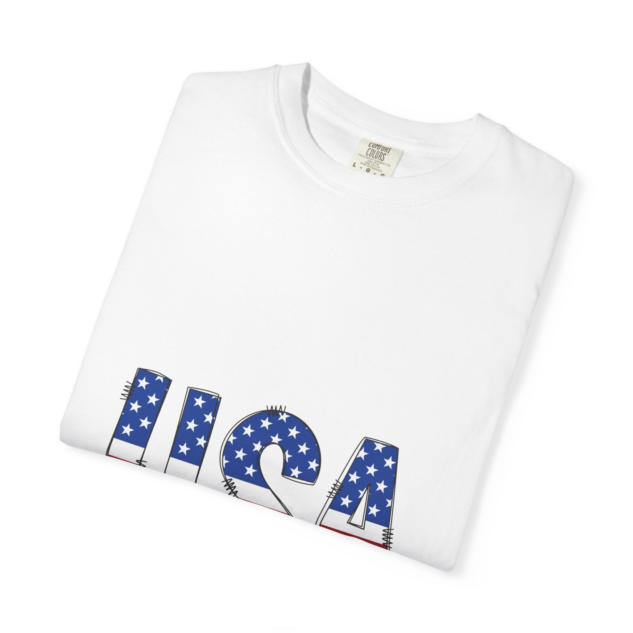 USA Flag Graphic T-Shirt — Patriotic Fourth of July Tee