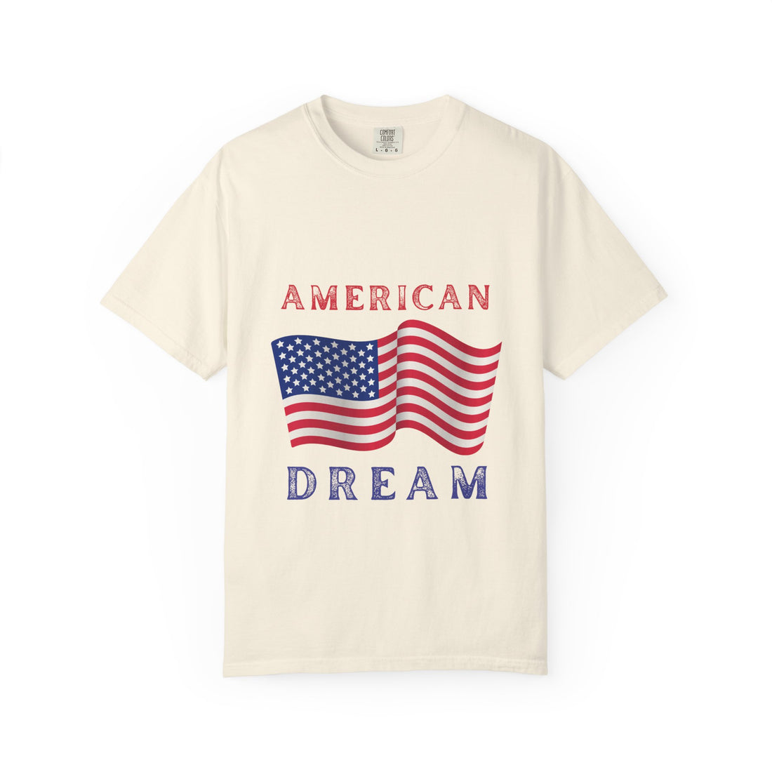 American Dream T-Shirt — Vintage Flag Graphic Tee for 4th of July & Patriotic Celebrations