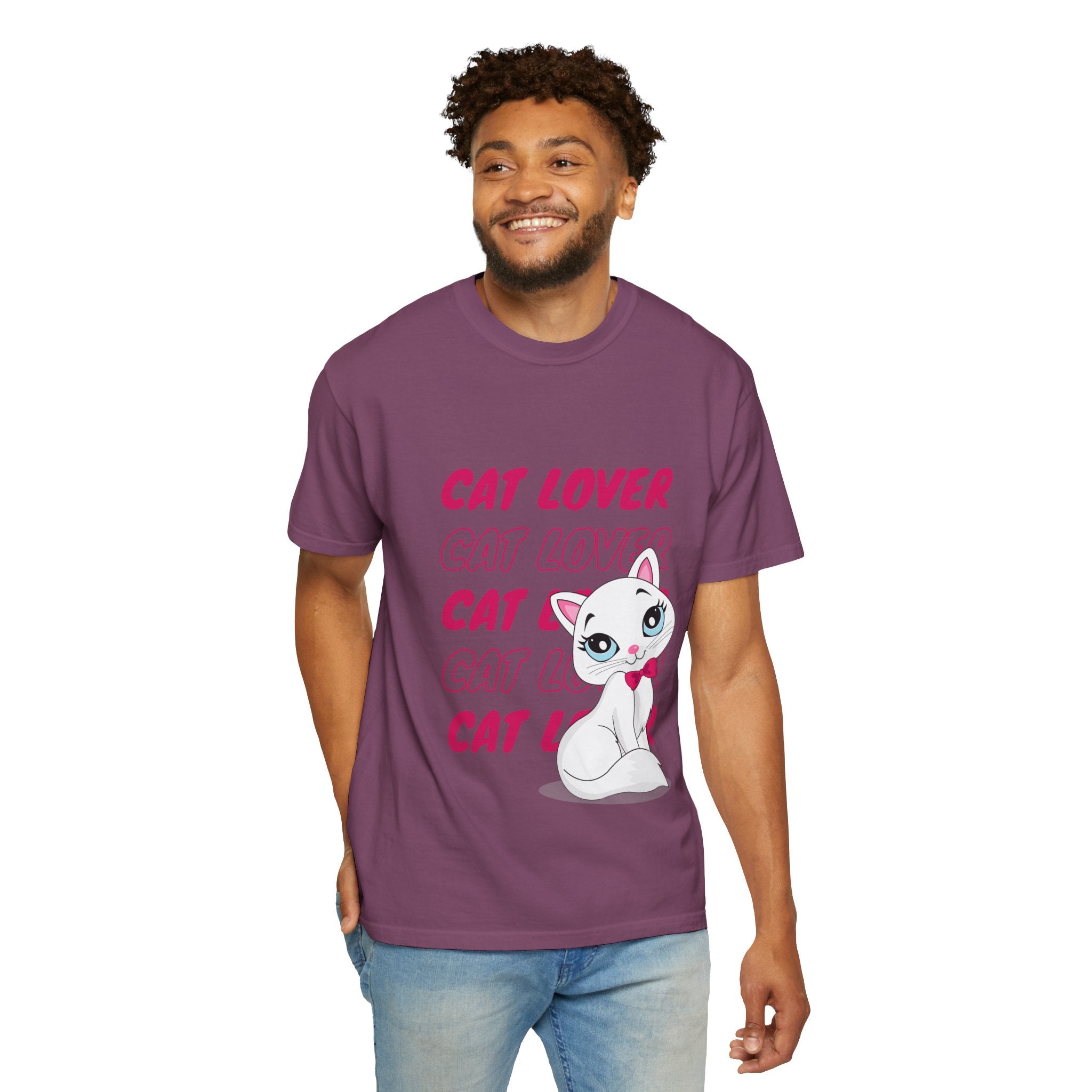 Cat Lover T-Shirt — Cute White Kitten Graphic Tee for Cat Moms & Fans