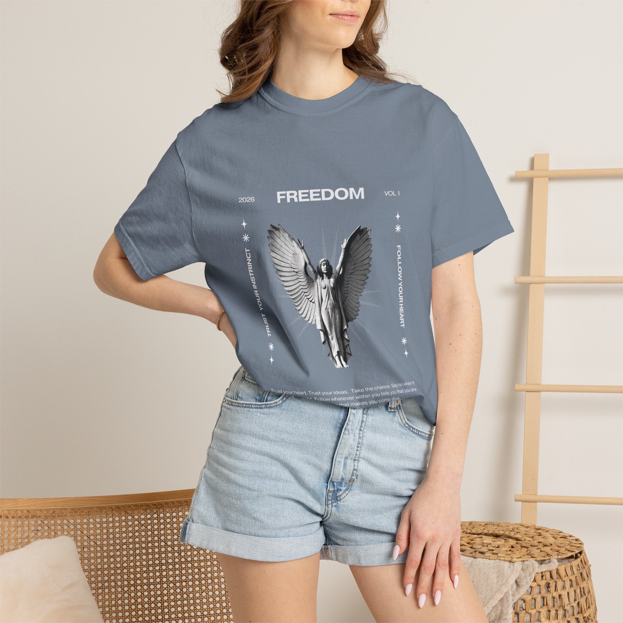 Freedom Angel Graphic T‑Shirt