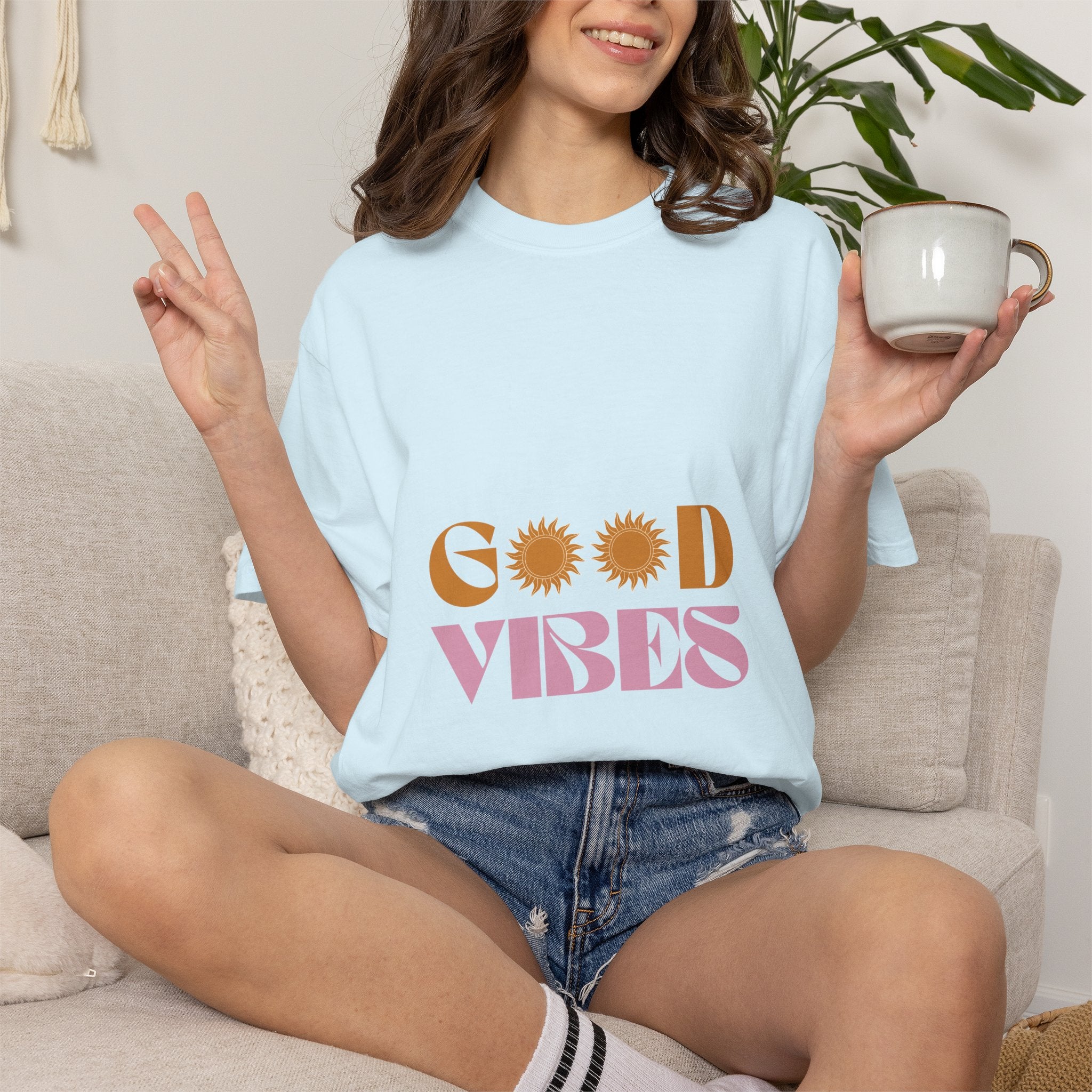Good Vibes T-Shirt — Retro Sun Graphic Tee
