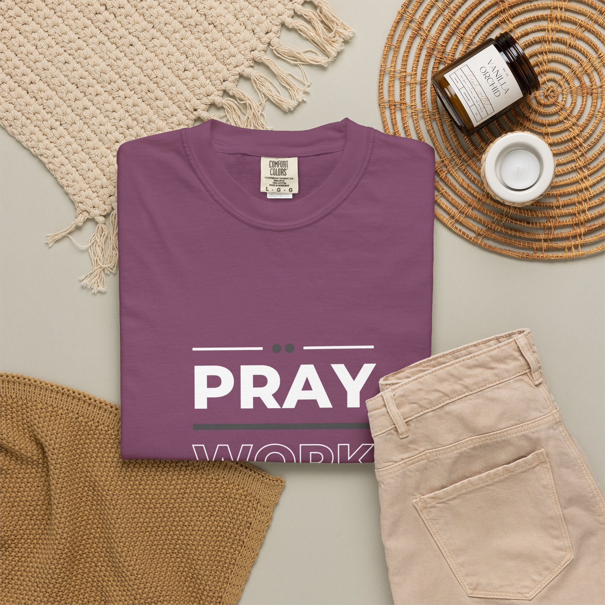 Pray Work Trust God T-Shirt