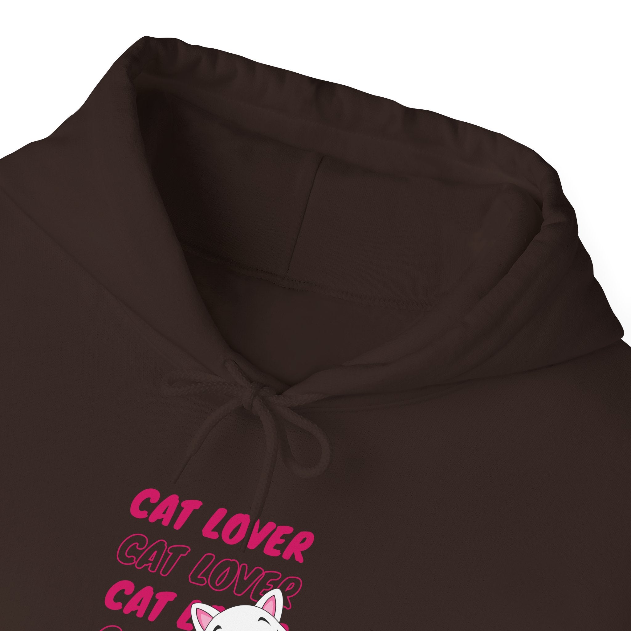 Cat Lover Hoodie — Cute Pink Kitty Graphic Pullover