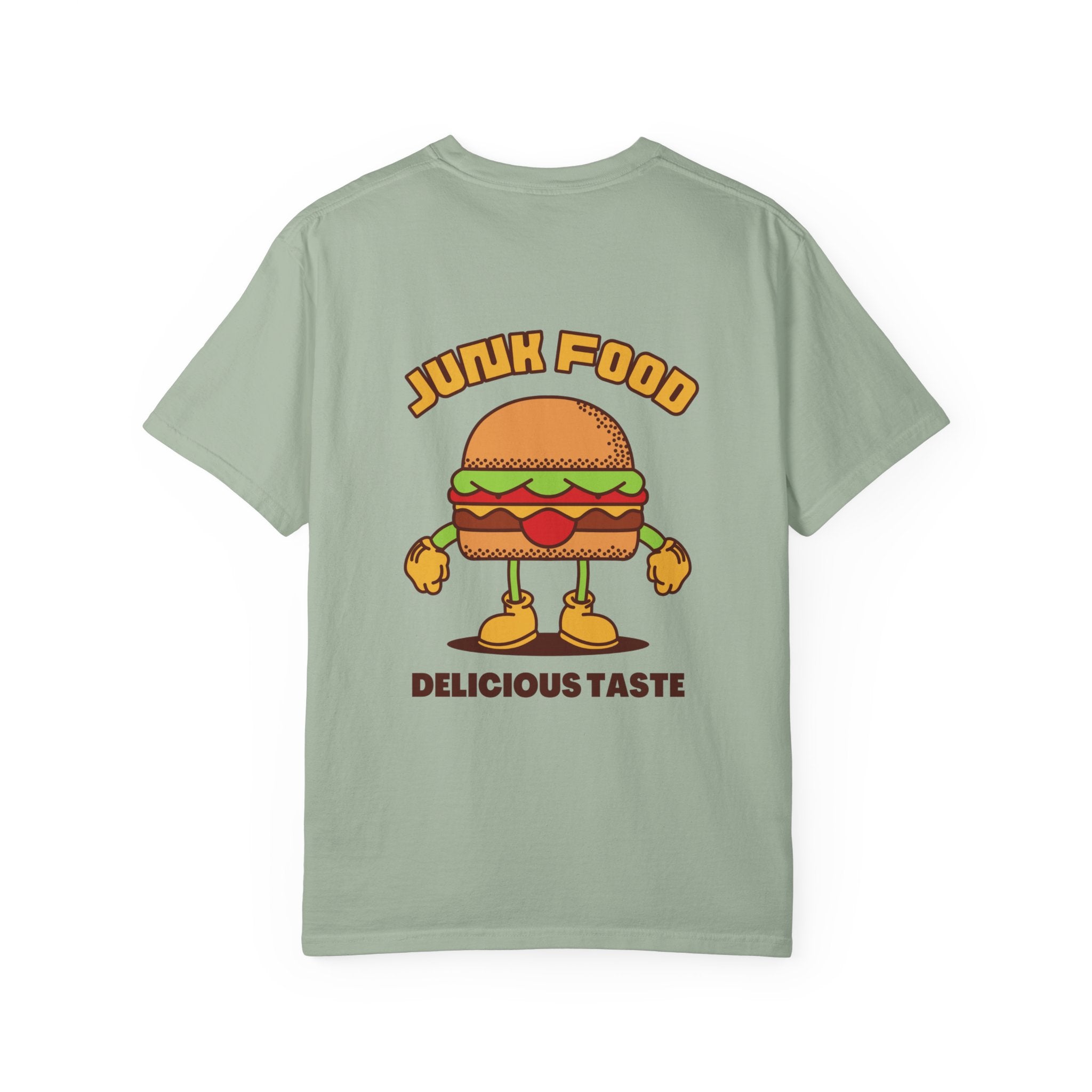 Junk Food Burger T-Shirt — Cute Retro ‘Delicious Taste’ Graphic Tee