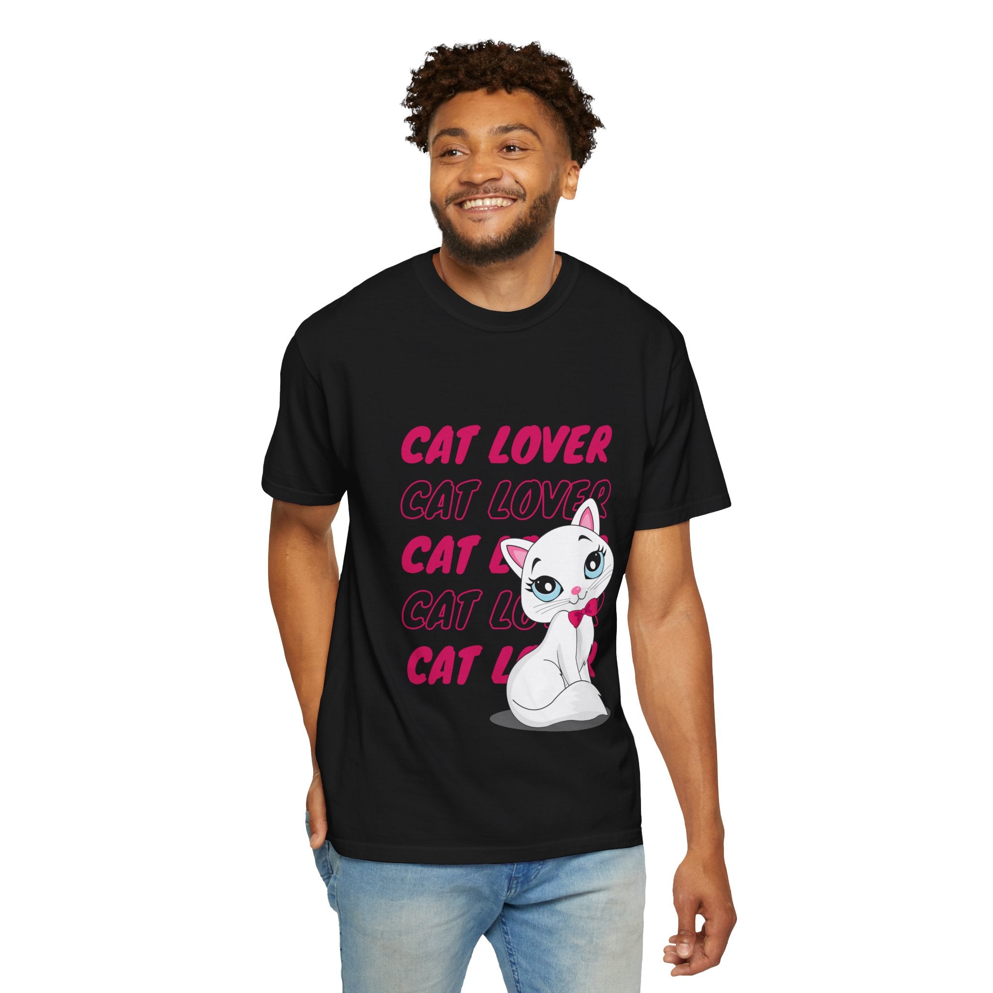 Cat Lover T-Shirt — Cute White Kitten Graphic Tee for Cat Moms & Fans
