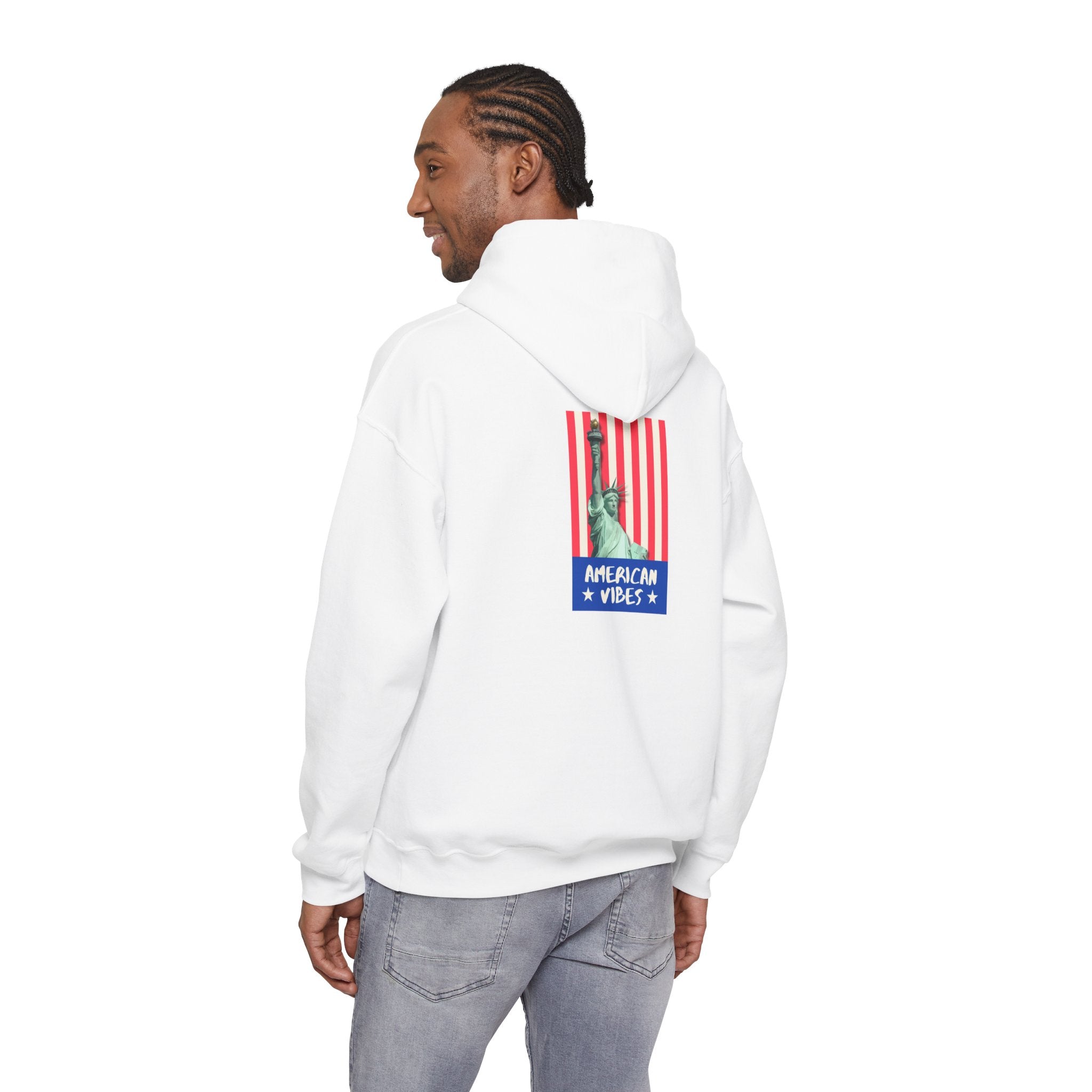 Liberty Statue Hoodie — "American Vibes" Patriotic Pullover