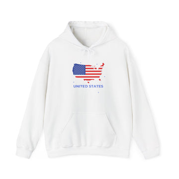 United States Flag Map Hoodie - Patriotic USA Map Sweatshirt