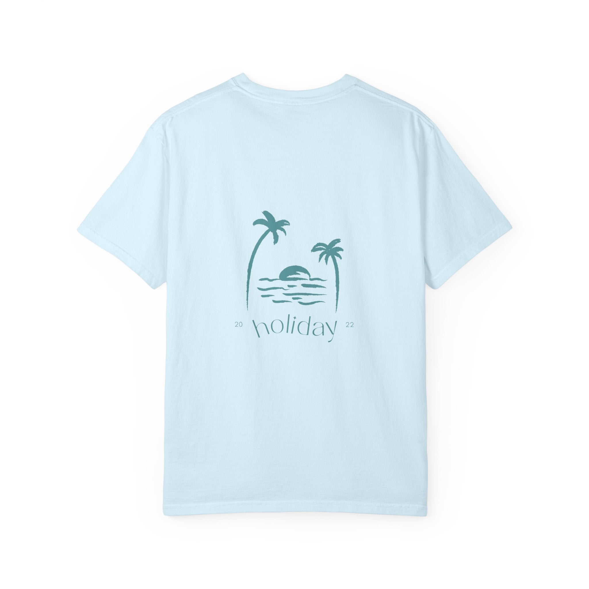 Holiday Palm Beach T-Shirt — Vintage Sunset Tropical Graphic