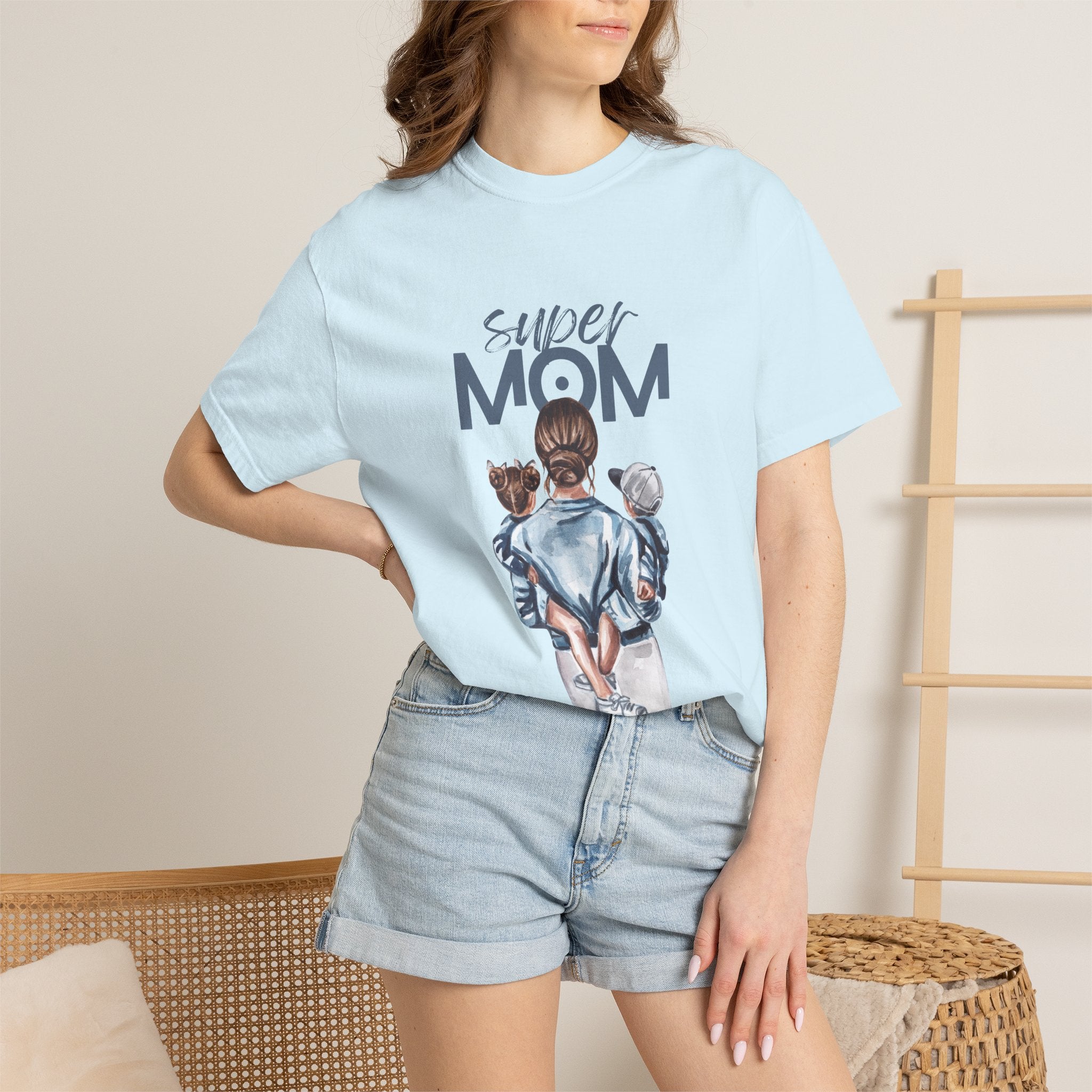 Super Mom T-Shirt — Mom with Kids Graphic Tee | Mother's Day Gift