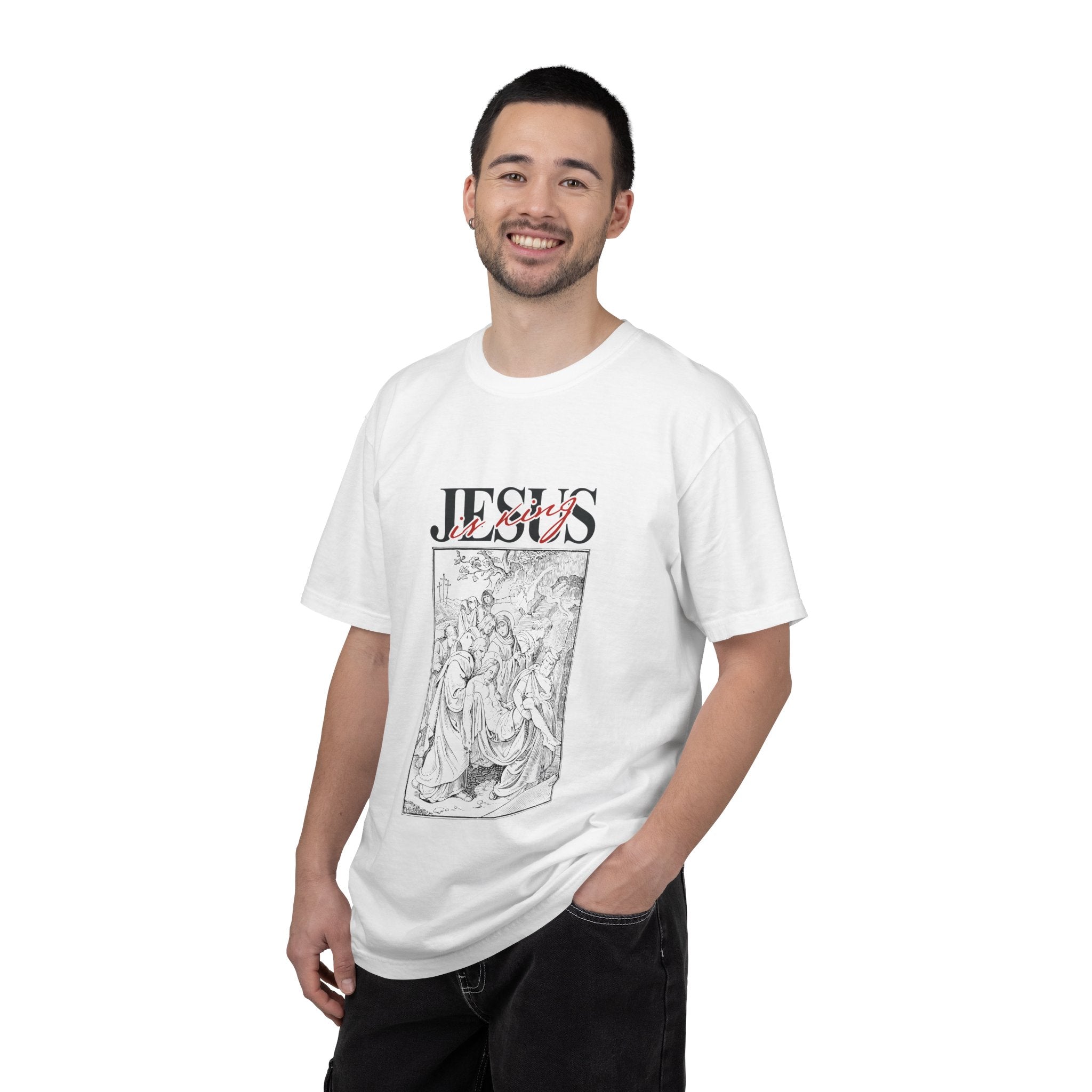 Jesus Sketch Graphic T-Shirt — Vintage Bible Art Faith Tee