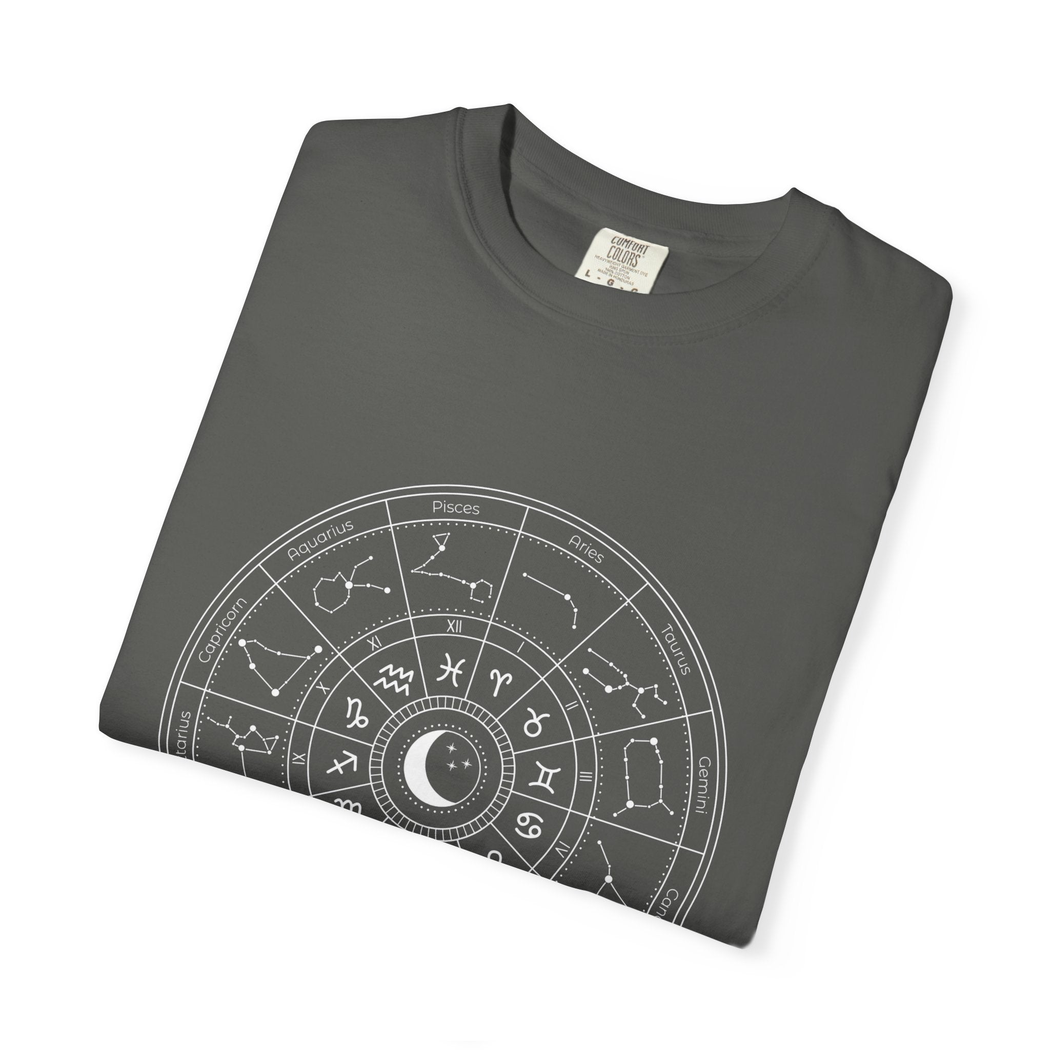 Zodiac Wheel T-Shirt — Astrological Moon & Signs Graphic Tee