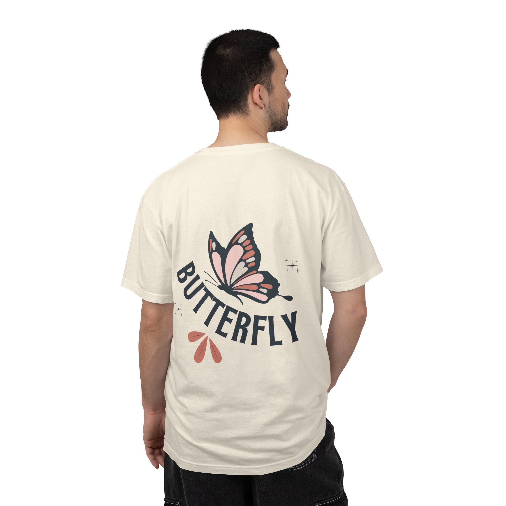 Butterfly Graphic T-Shirt — Pink Monarch Floral Tee