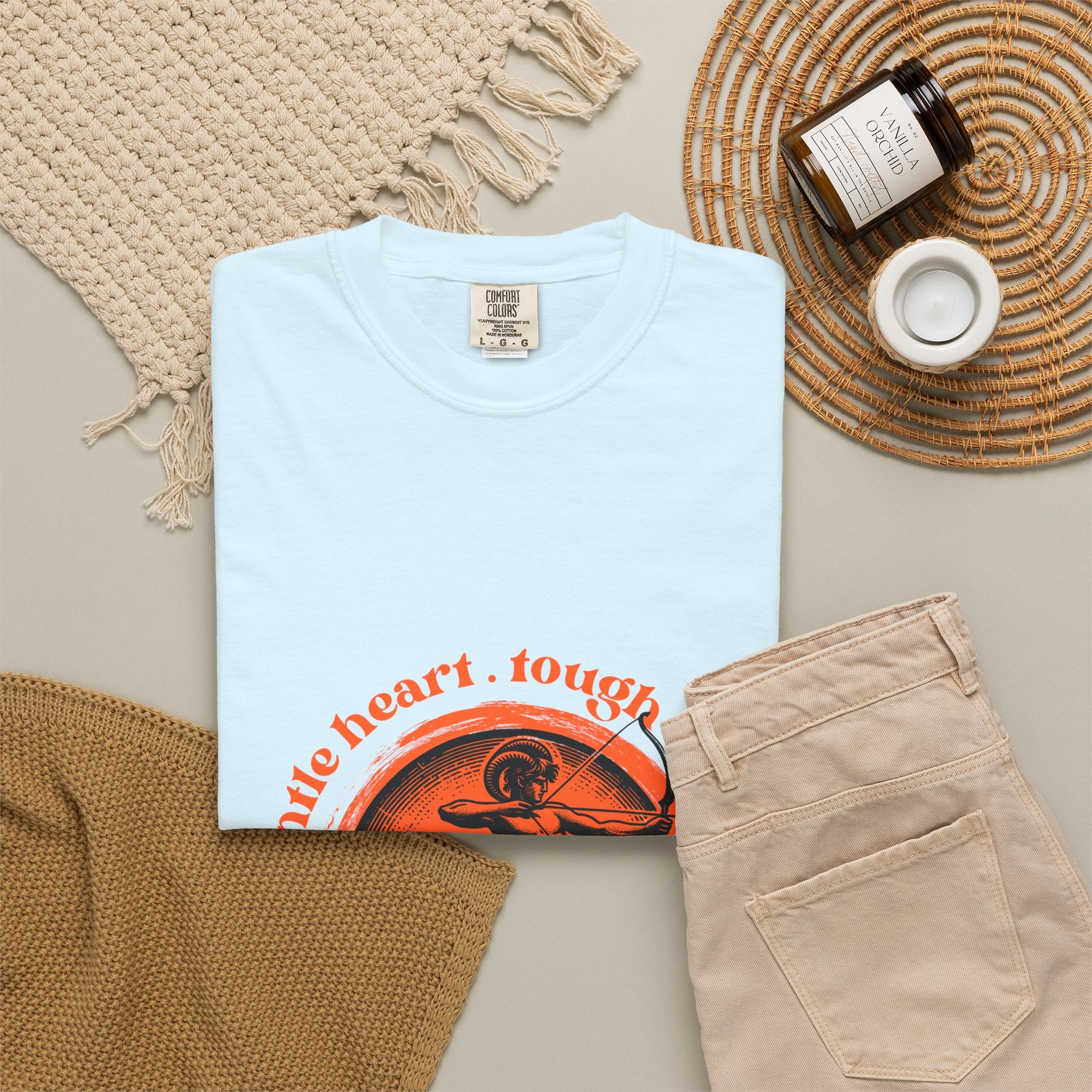 Aries Ram Graphic T-Shirt — "Gentle Heart, Tough Soul" Zodiac Tee