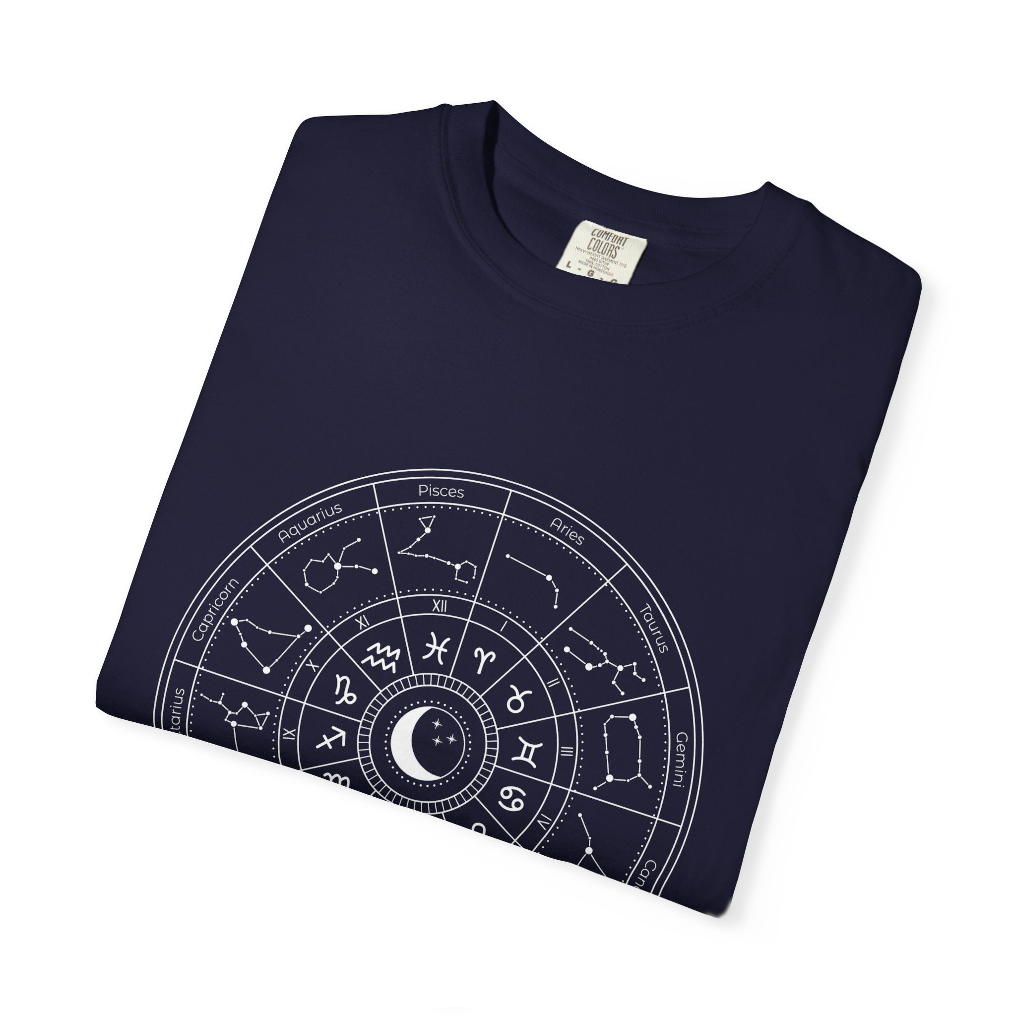 Zodiac Wheel T-Shirt — Astrological Moon & Signs Graphic Tee