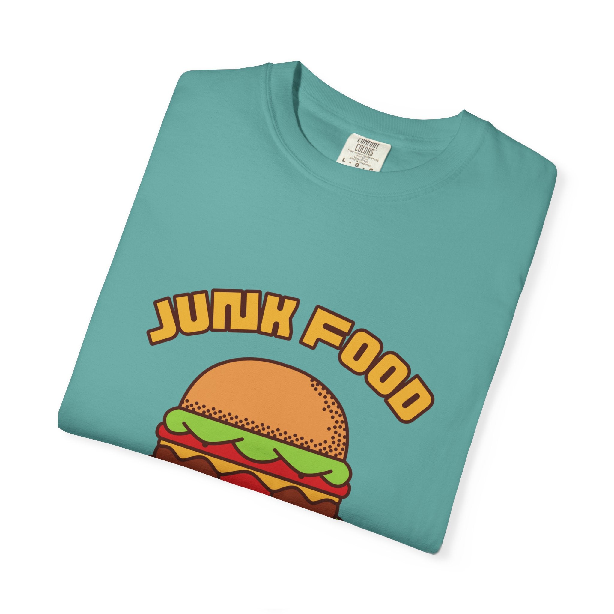 Junk Food Burger T-Shirt — Cute Retro ‘Delicious Taste’ Graphic Tee