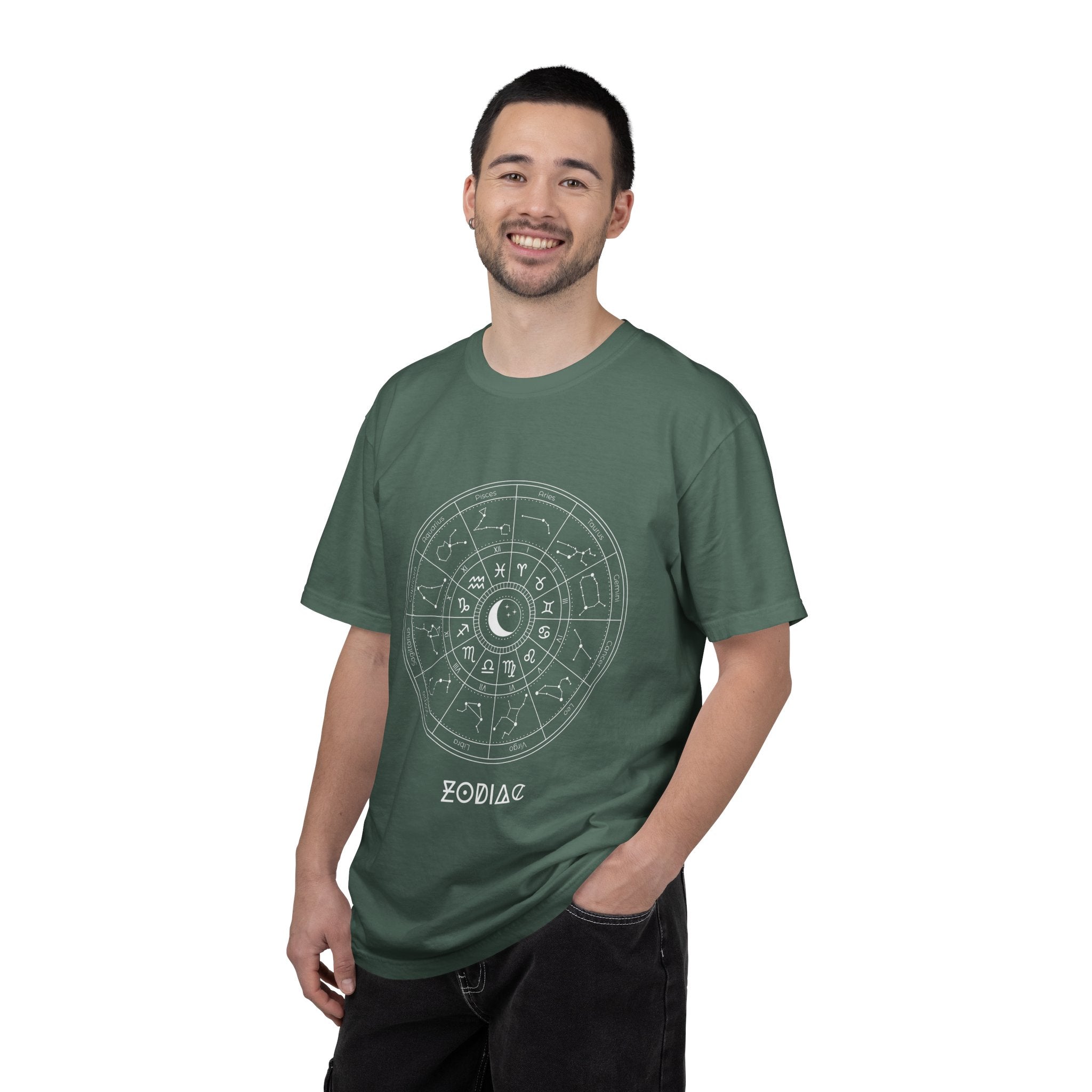 Zodiac Wheel T-Shirt — Astrological Moon & Signs Graphic Tee