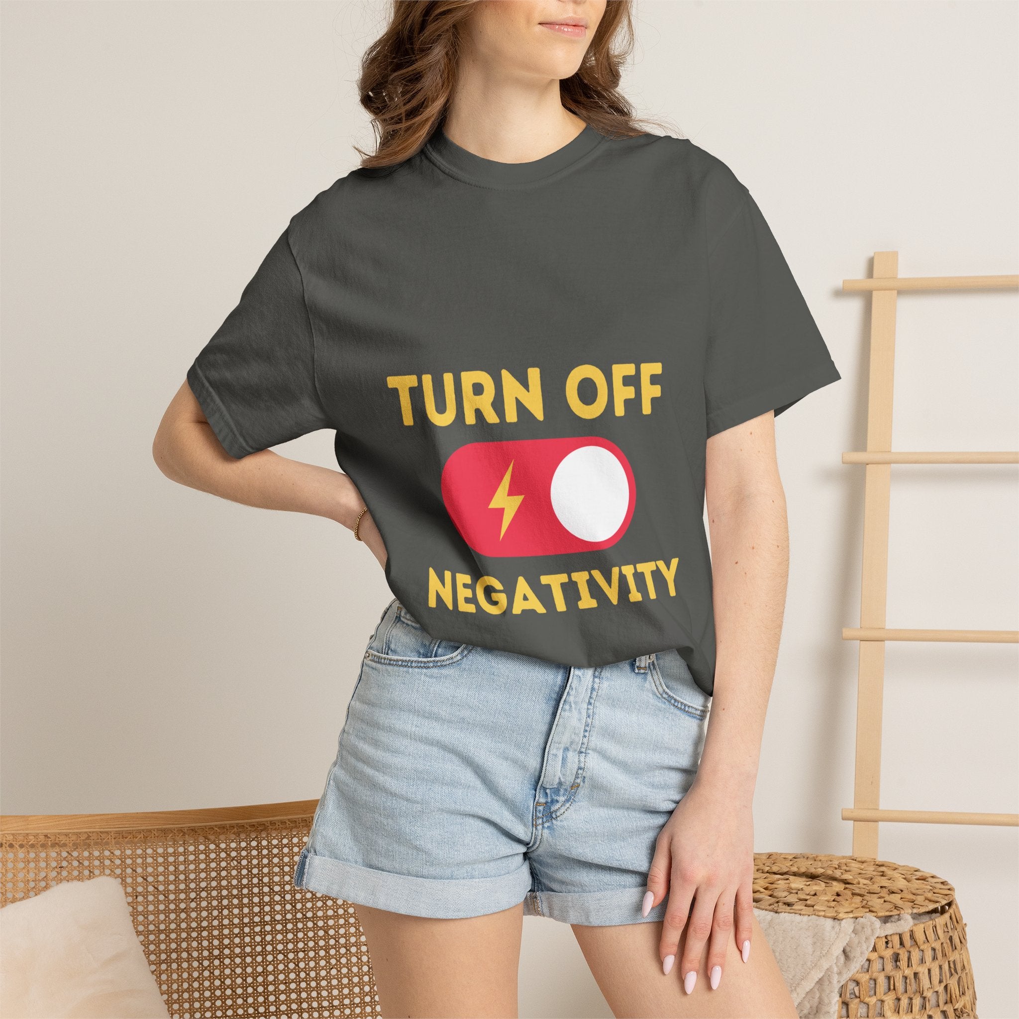 Turn Off Negativity T-Shirt — Positive Vibes Graphic Tee