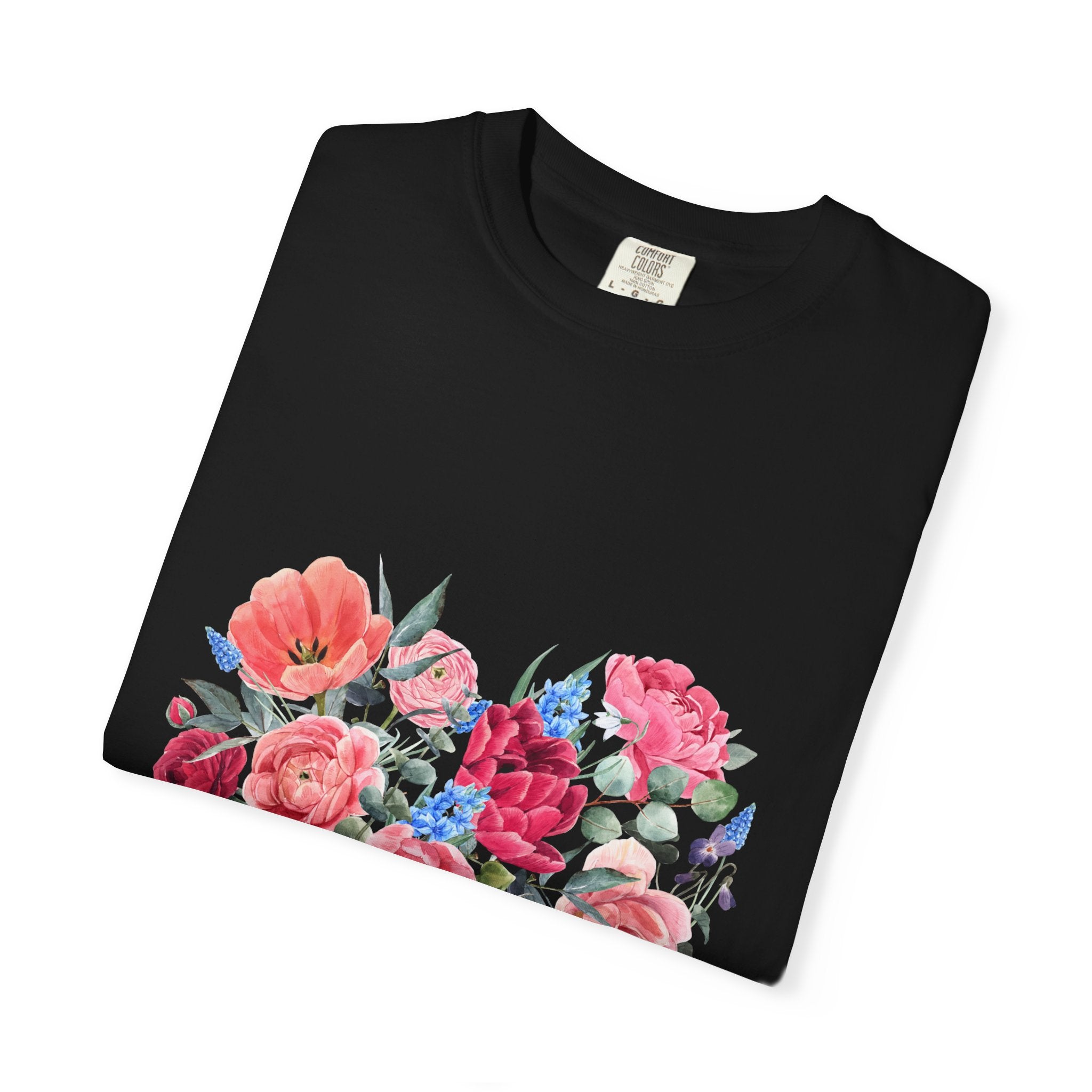 Floral Heart T-Shirt – Watercolor Rose Heart Graphic Tee (Valentine’s Day, Mother's Day)