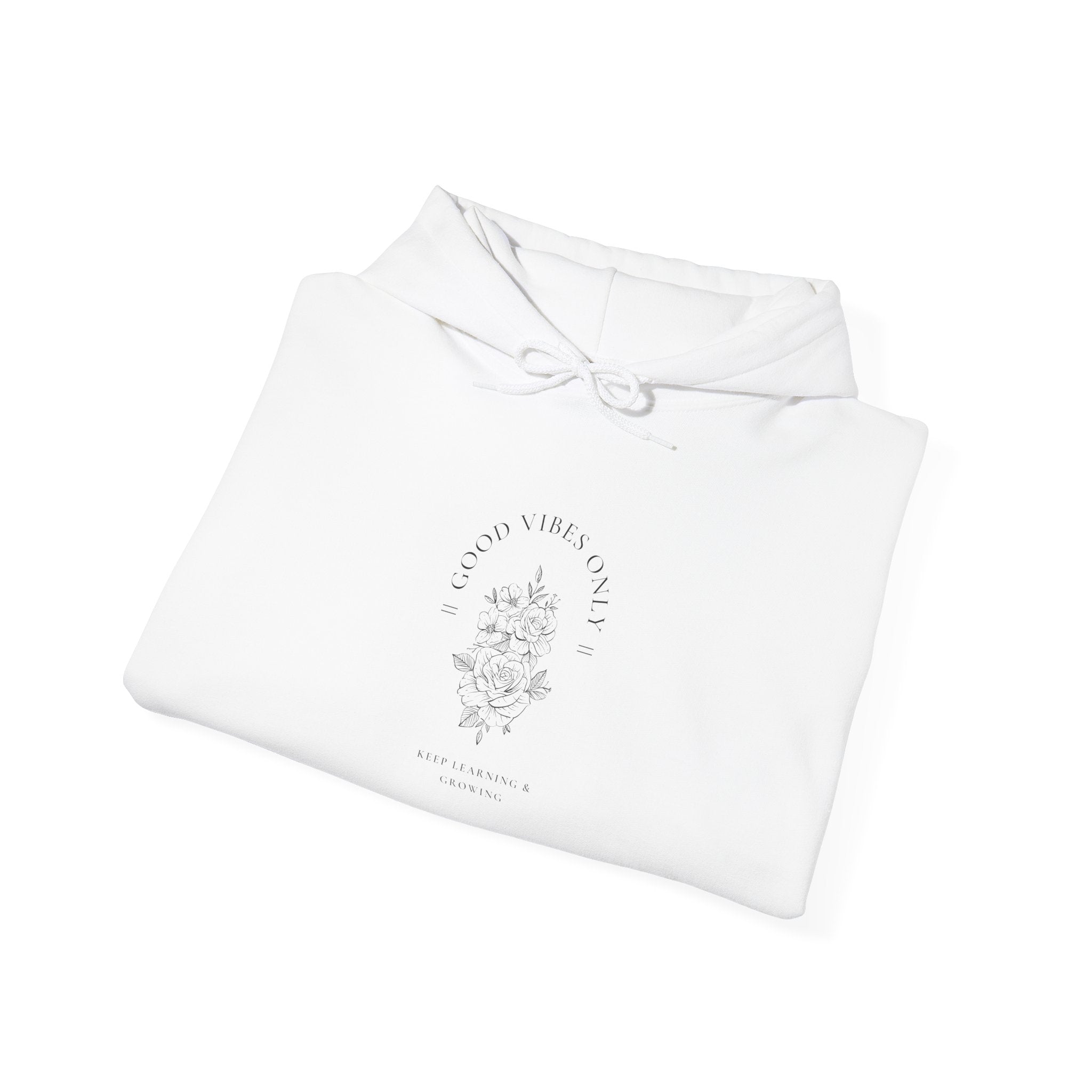 Floral Moon Hoodie — 'Stay Wild' Minimal Botanical Graphic Hooded Sweatshirt