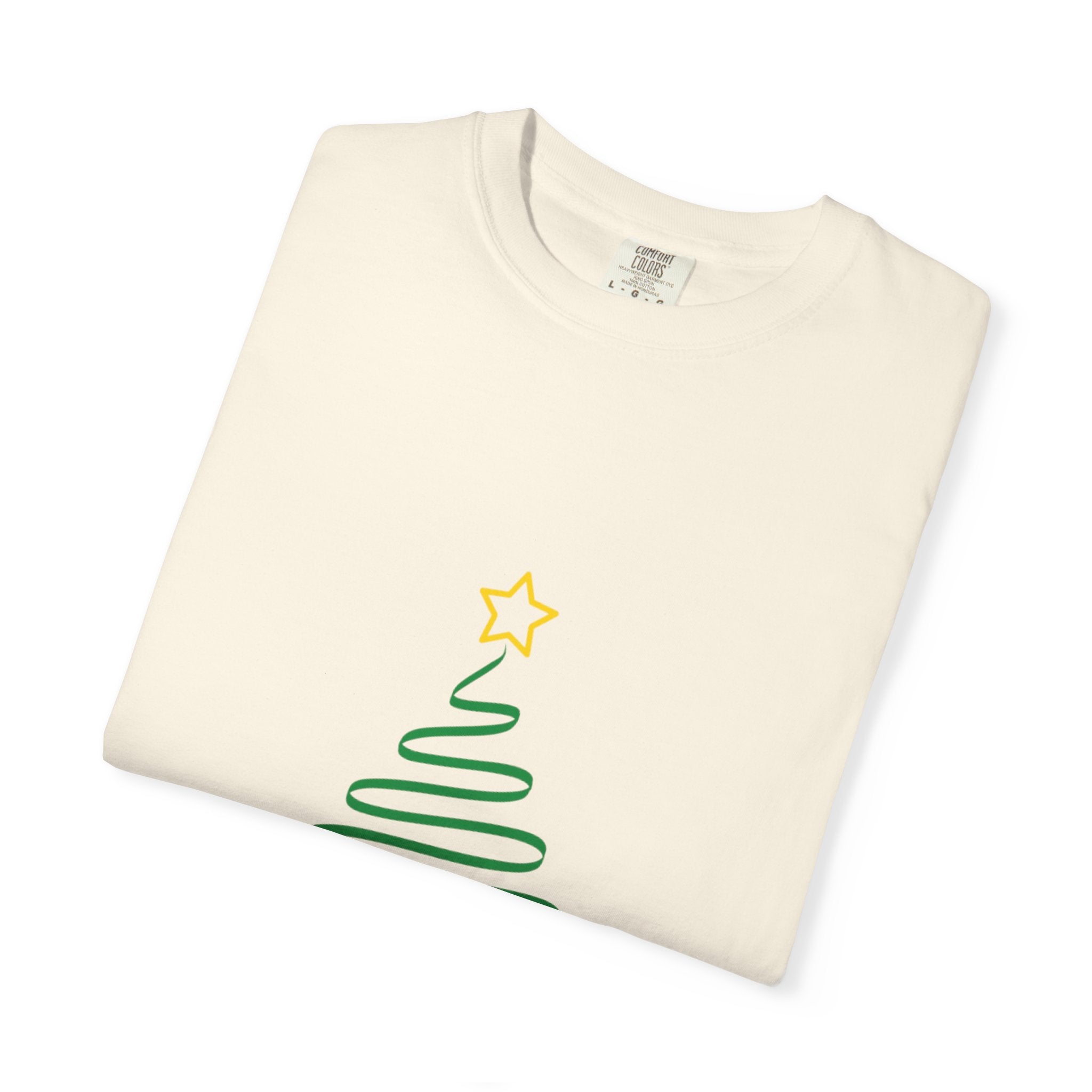 Holiday Spiral Christmas Tree T-Shirt — "Happy Holidays" Minimalist Graphic