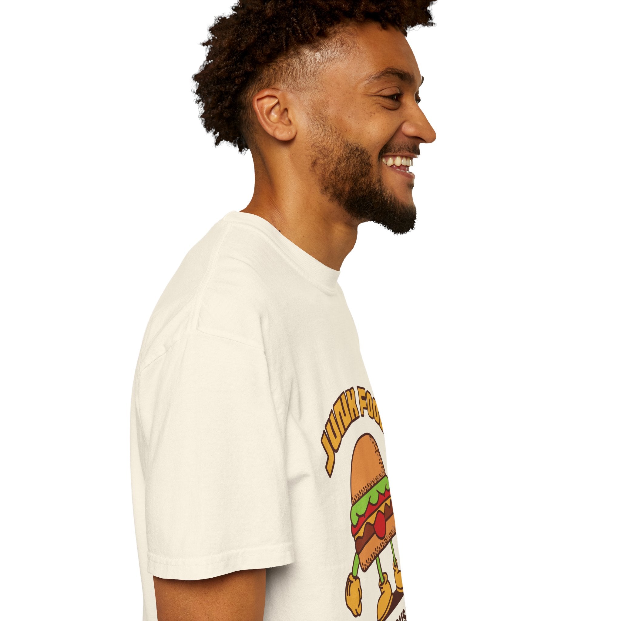 Junk Food Burger T-Shirt — Cute Retro ‘Delicious Taste’ Graphic Tee