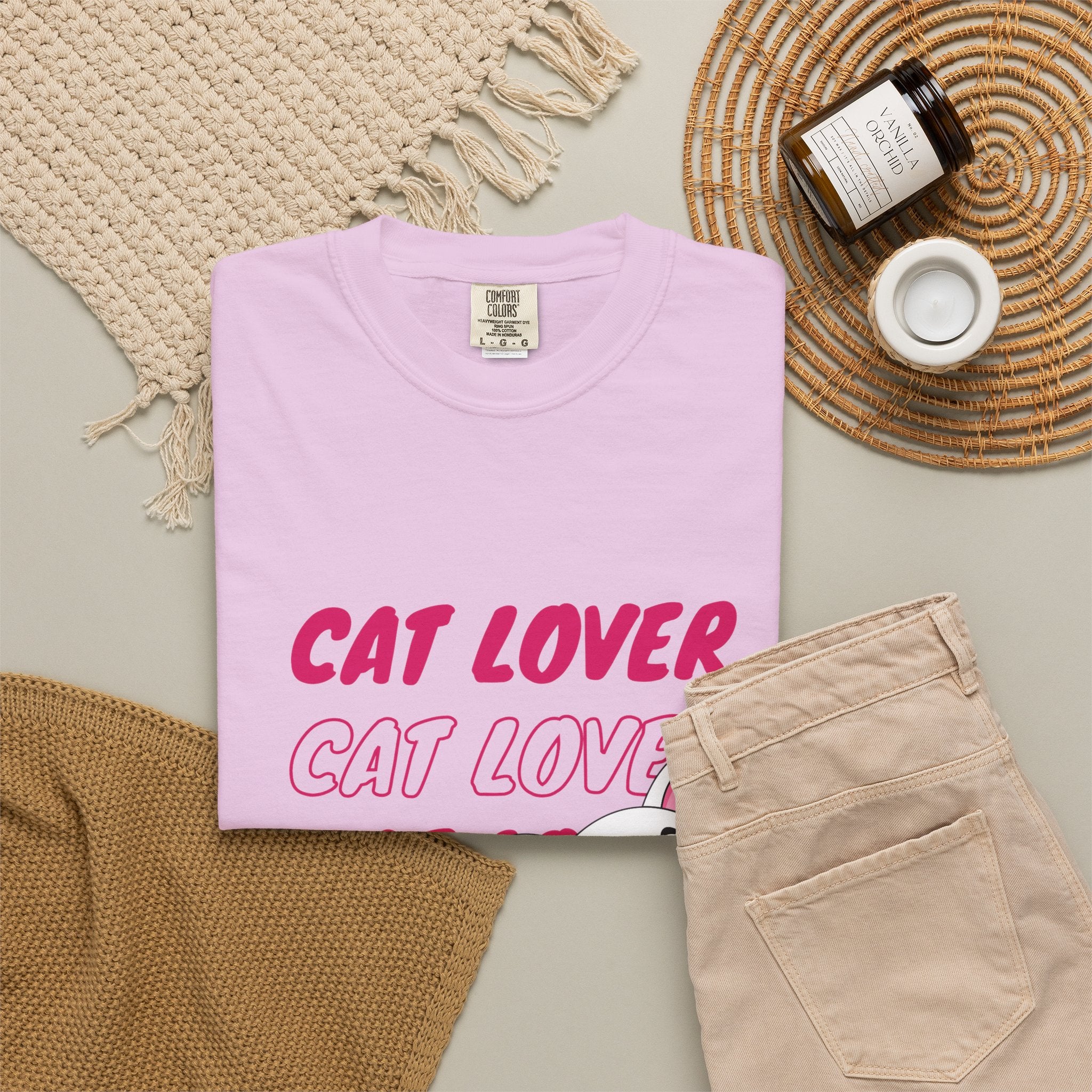 Cat Lover T-Shirt — Cute White Kitten Graphic Tee for Cat Moms & Fans