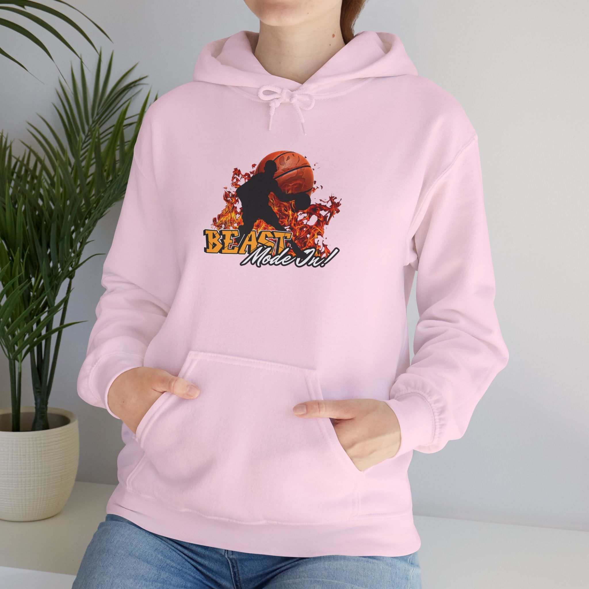 Basketball Beast Mode Hoodie — "Beast Mode On" Graphic Pullover